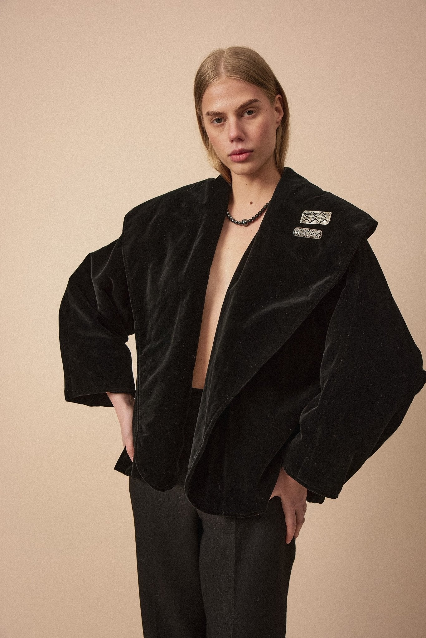 Max Mara Black Velvet Jacket - WILDE