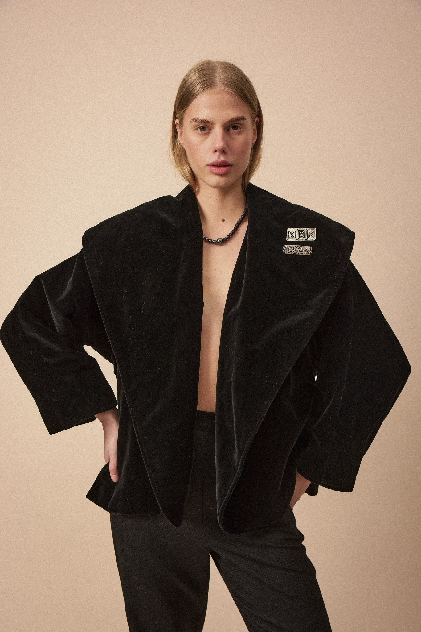 Max Mara Black Velvet Jacket - WILDE