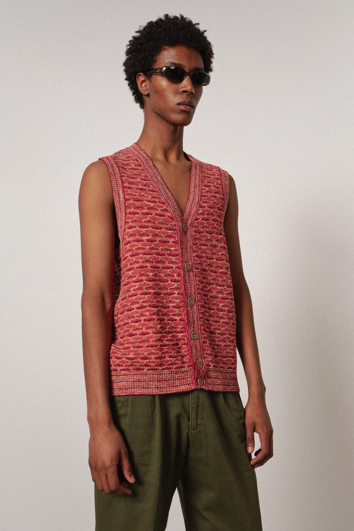 Missoni Knit Red Waistcoat - WILDE