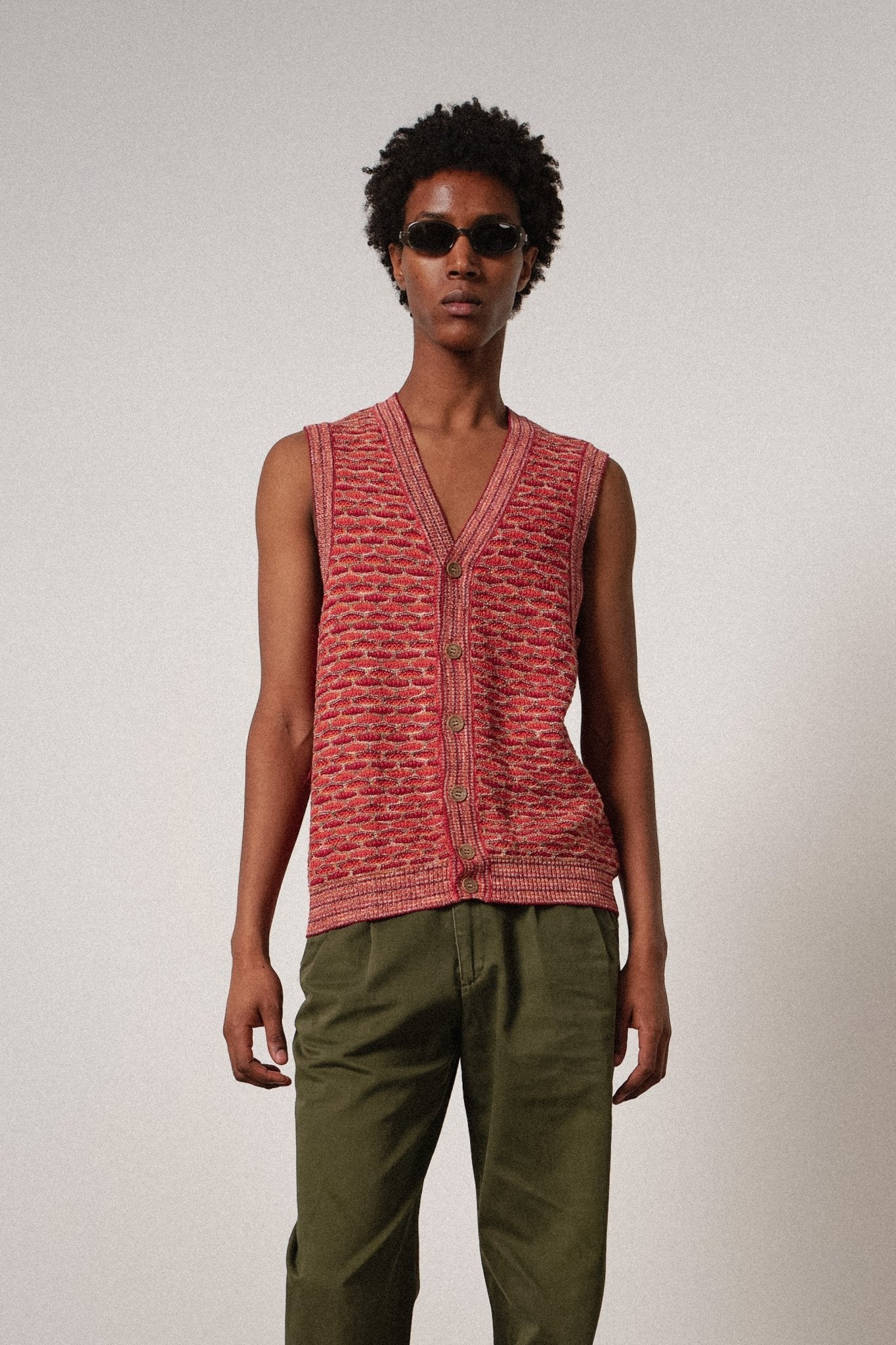 Missoni Knit Red Waistcoat - WILDE
