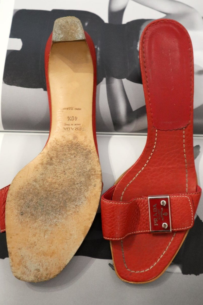 Prada red mules - WILDE