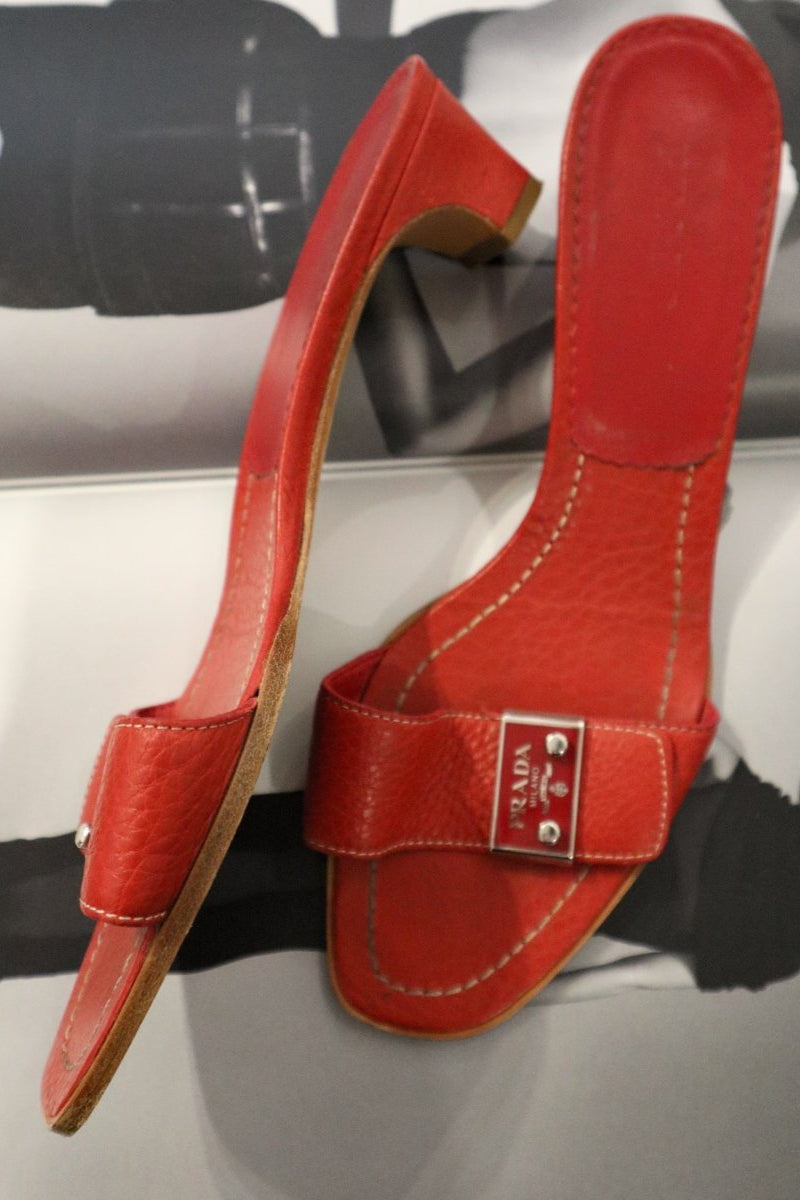Prada red mules - WILDE