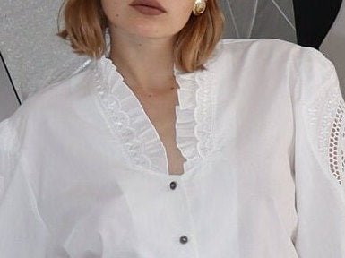 Puff sleeve embroidered blouse - WILDE
