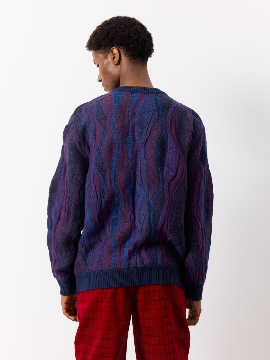 Purple knit wool sweater - WILDE