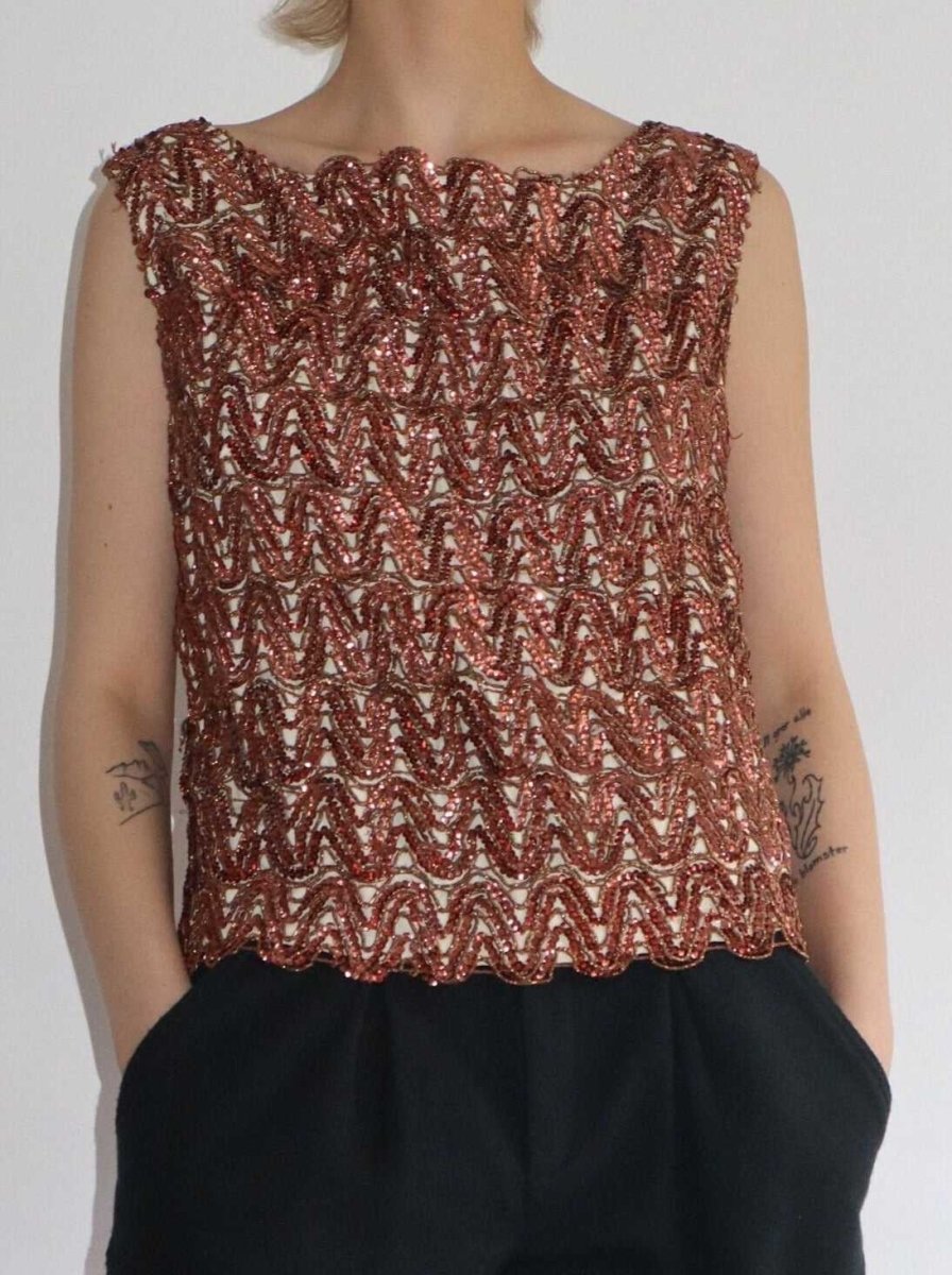 Red sequin blouse - WILDE