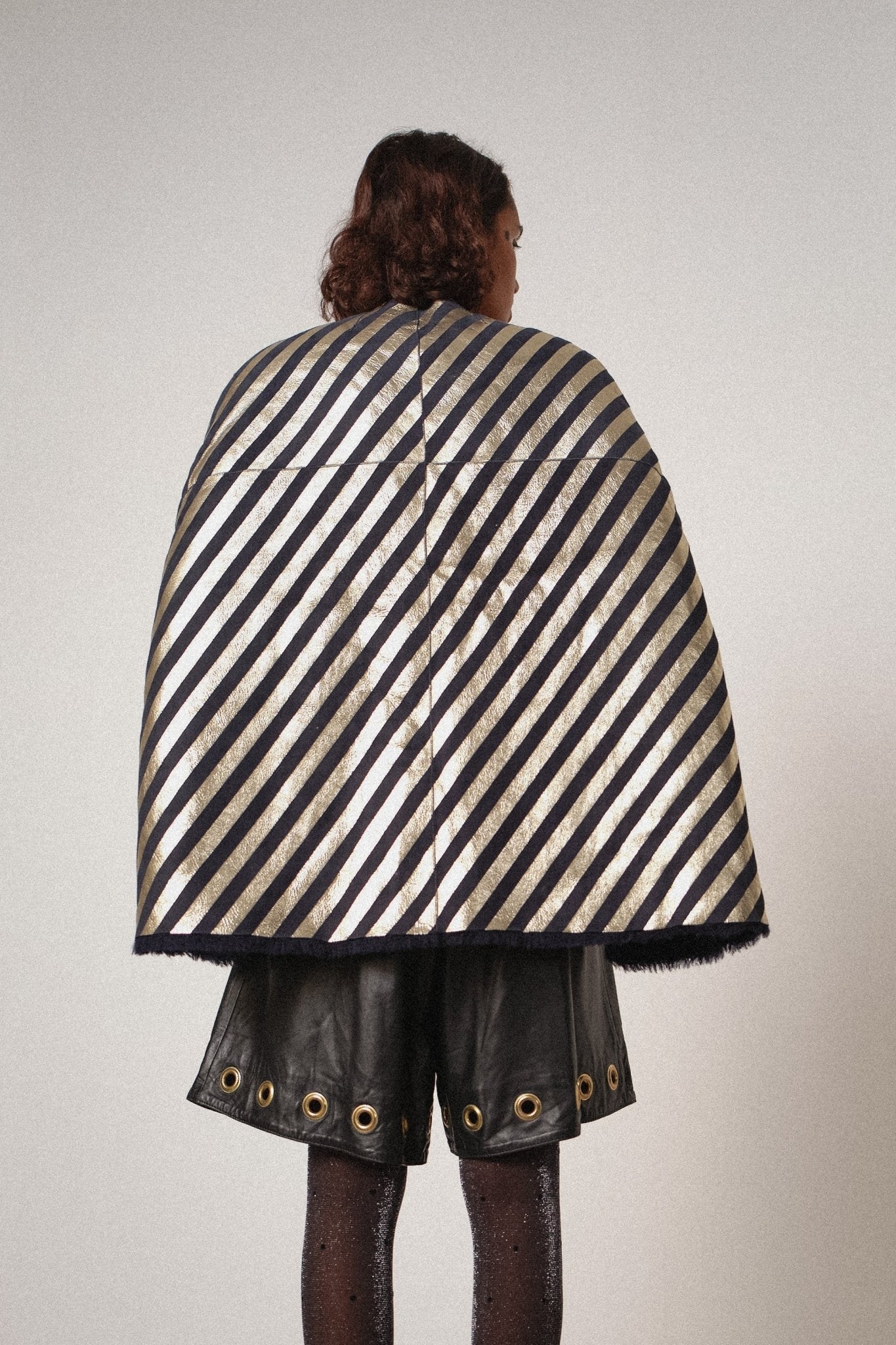 Shearling Cape Coat - WILDE