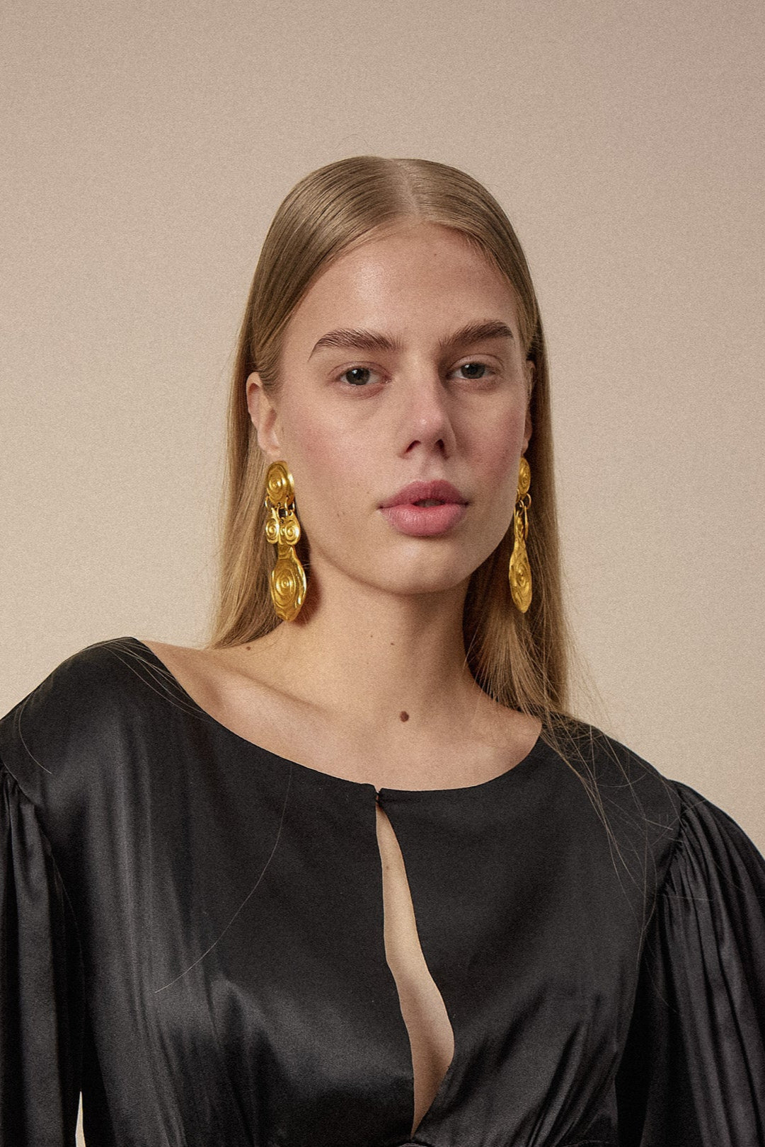 Statement Gold Swirl Earrings - WILDE