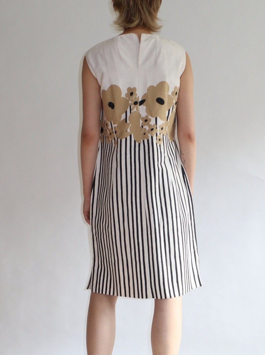 Stripe floral linen dress - WILDE