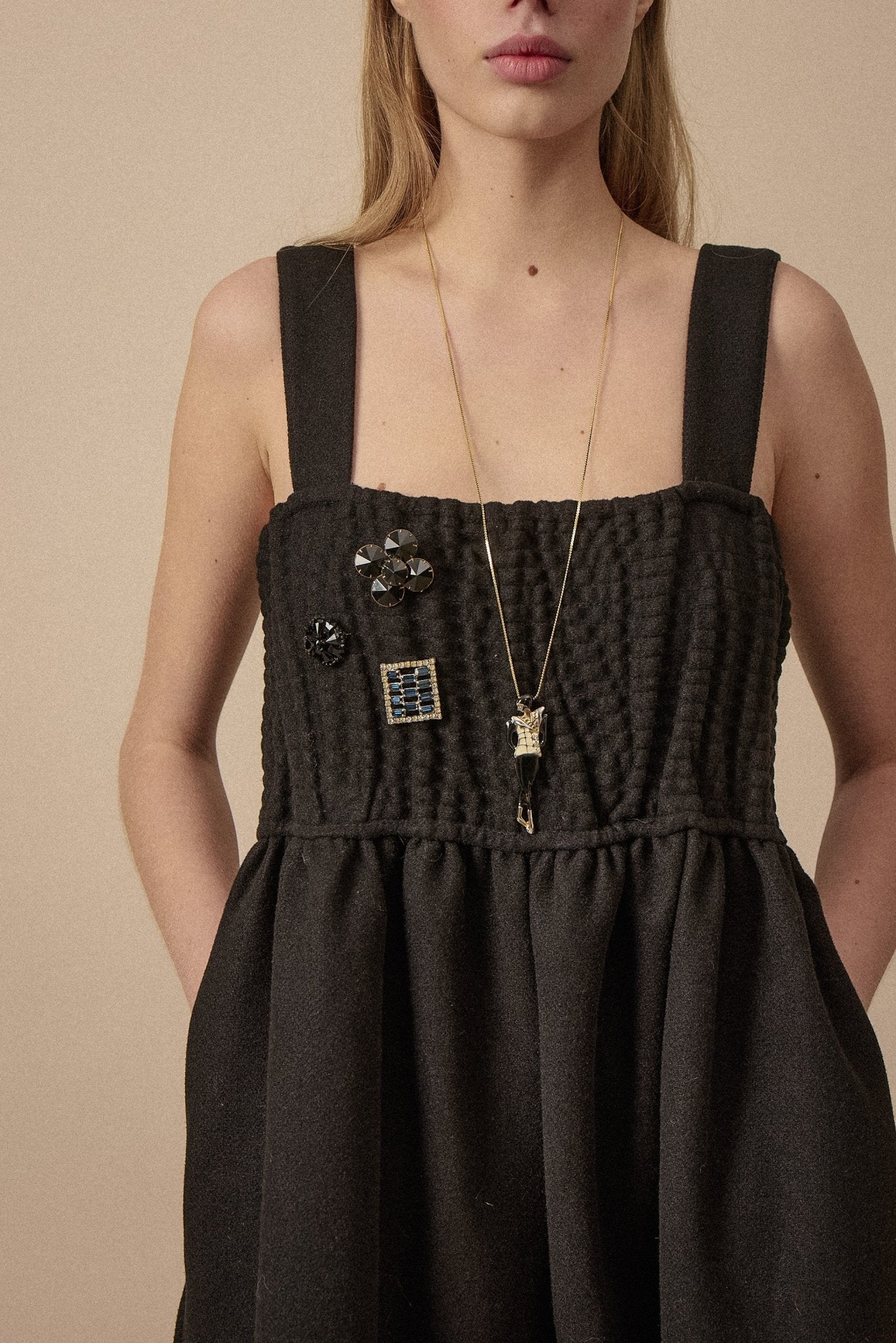 Victorian Black Agate Mourning Brooch - WILDE