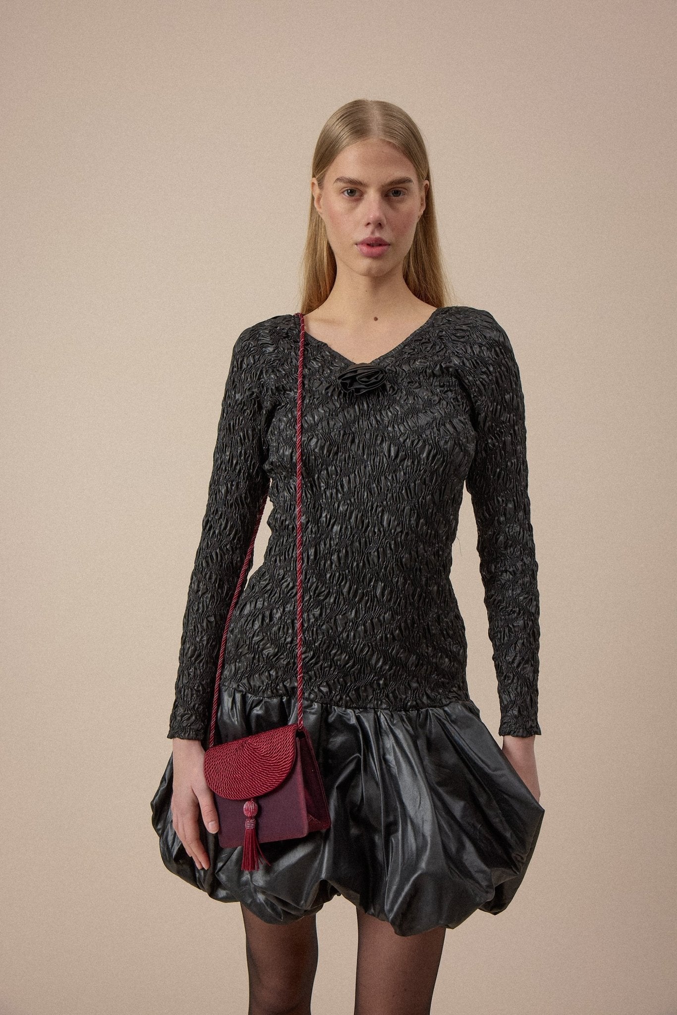 Vintage Burgundy Tassel Handbag - WILDE