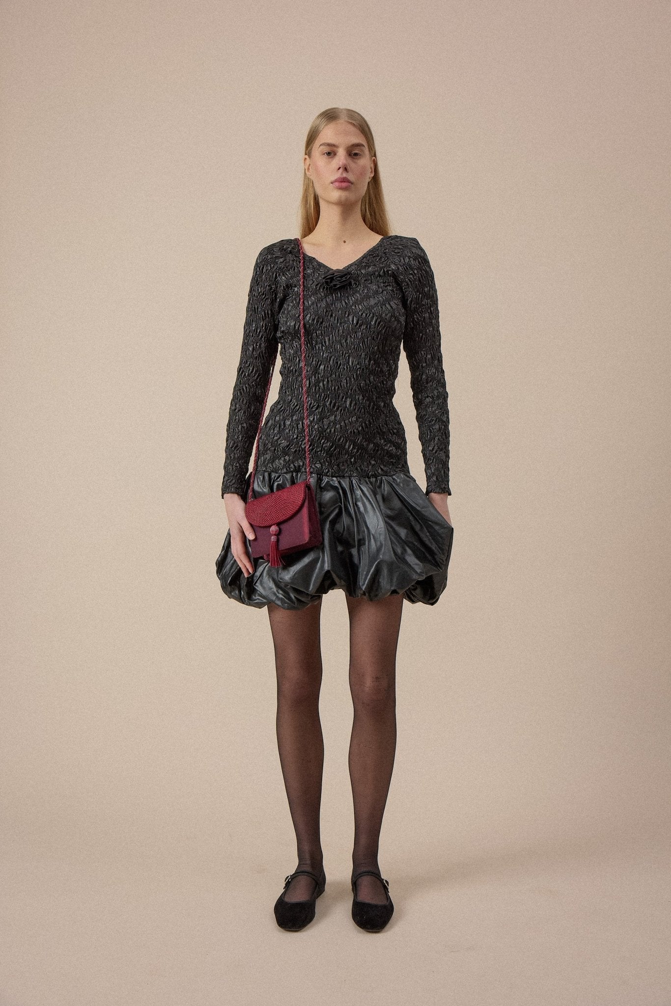 Vintage Burgundy Tassel Handbag - WILDE