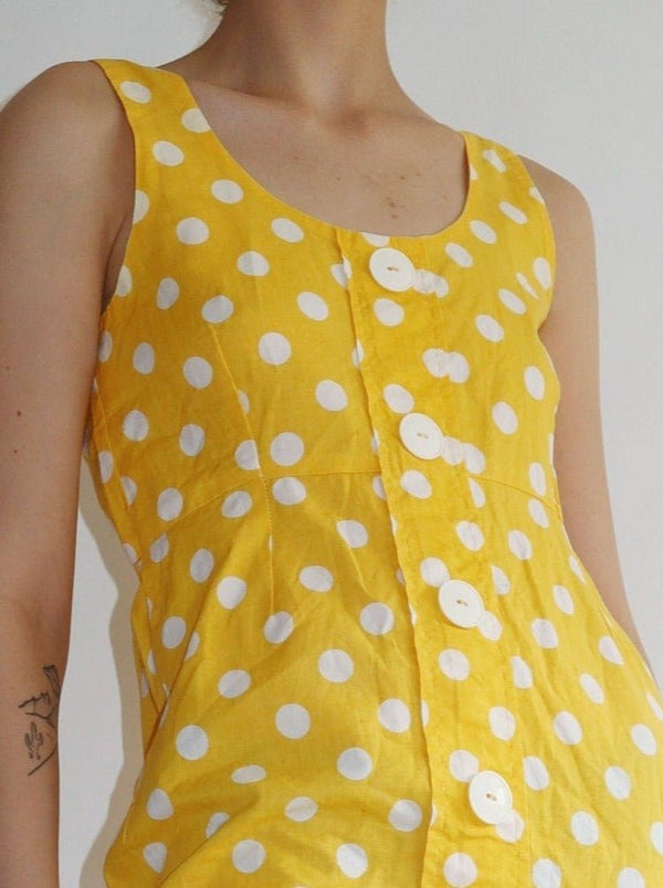 Yellow polka dot dress - WILDE