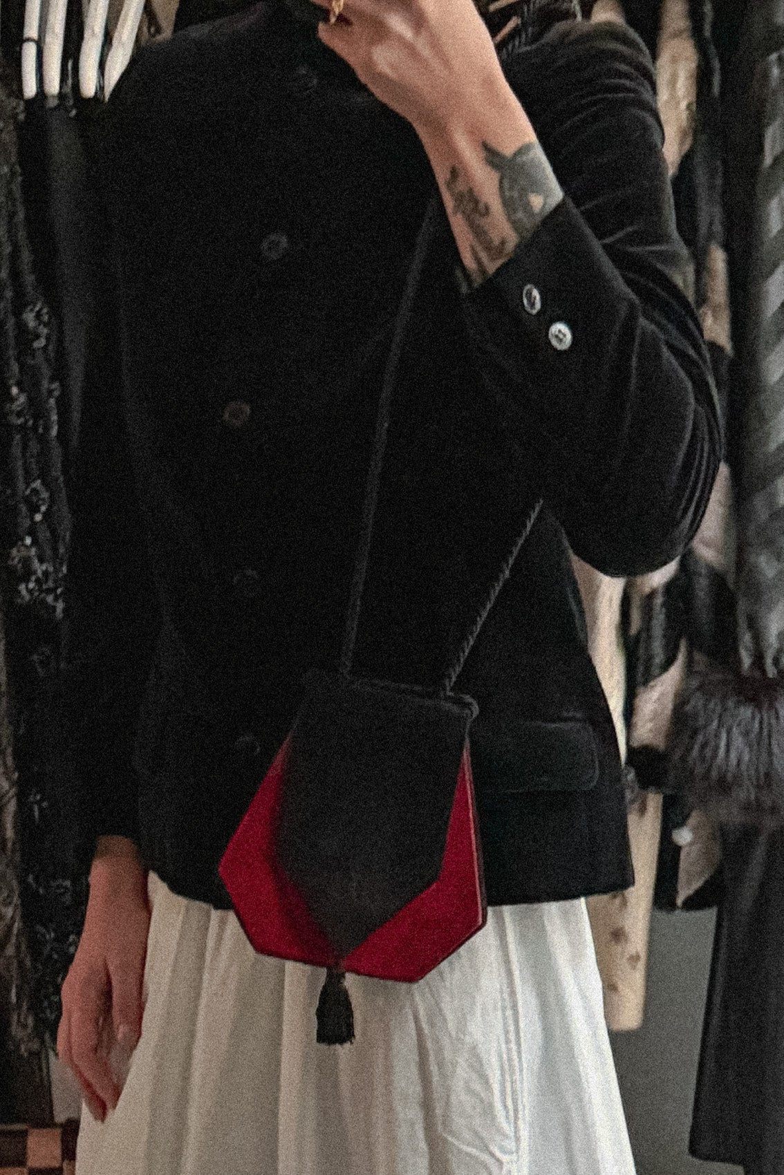 Yves Saint Lauerent Suede Tassel Handbag - WILDE