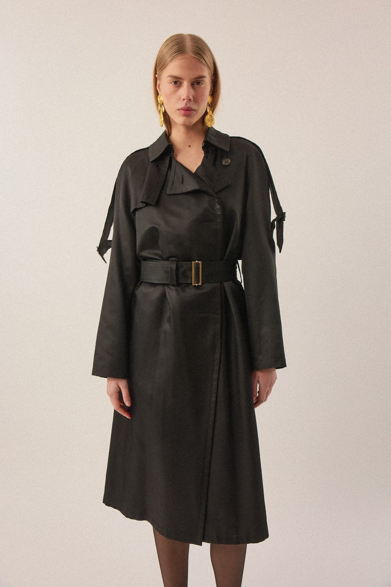 Yves Saint Laurent Black Trench Coat - WILDE