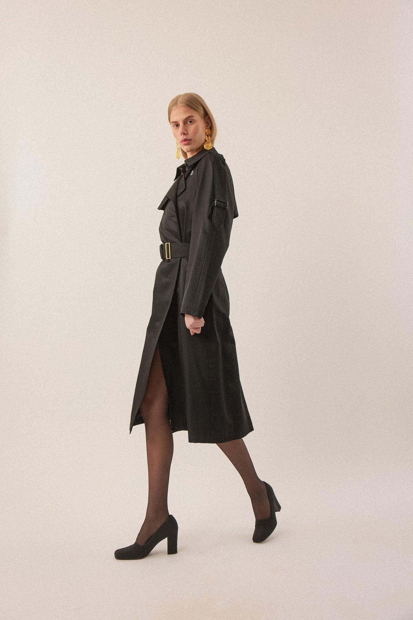 Yves Saint Laurent Black Trench Coat - WILDE