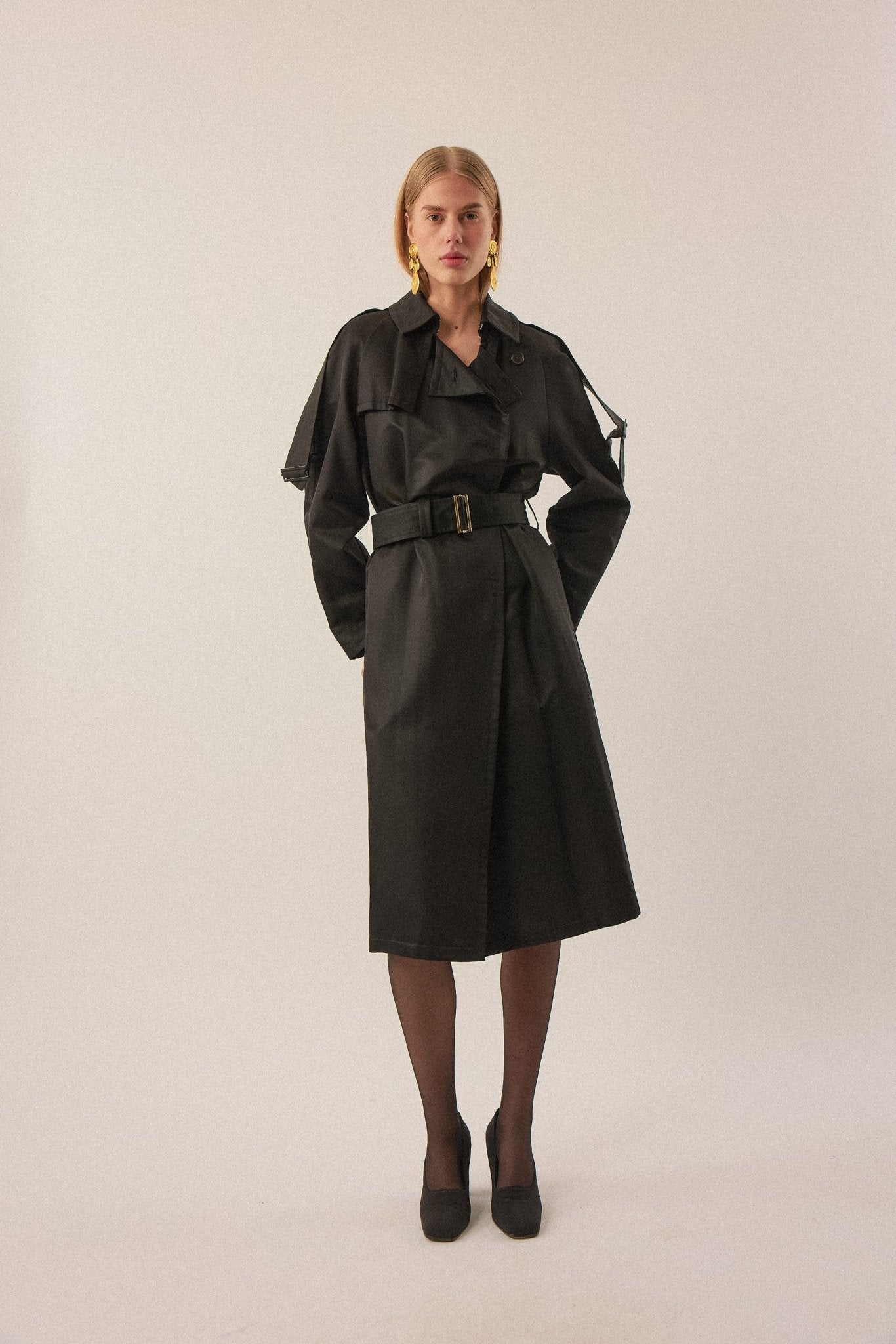 Yves Saint Laurent Black Trench Coat - WILDE