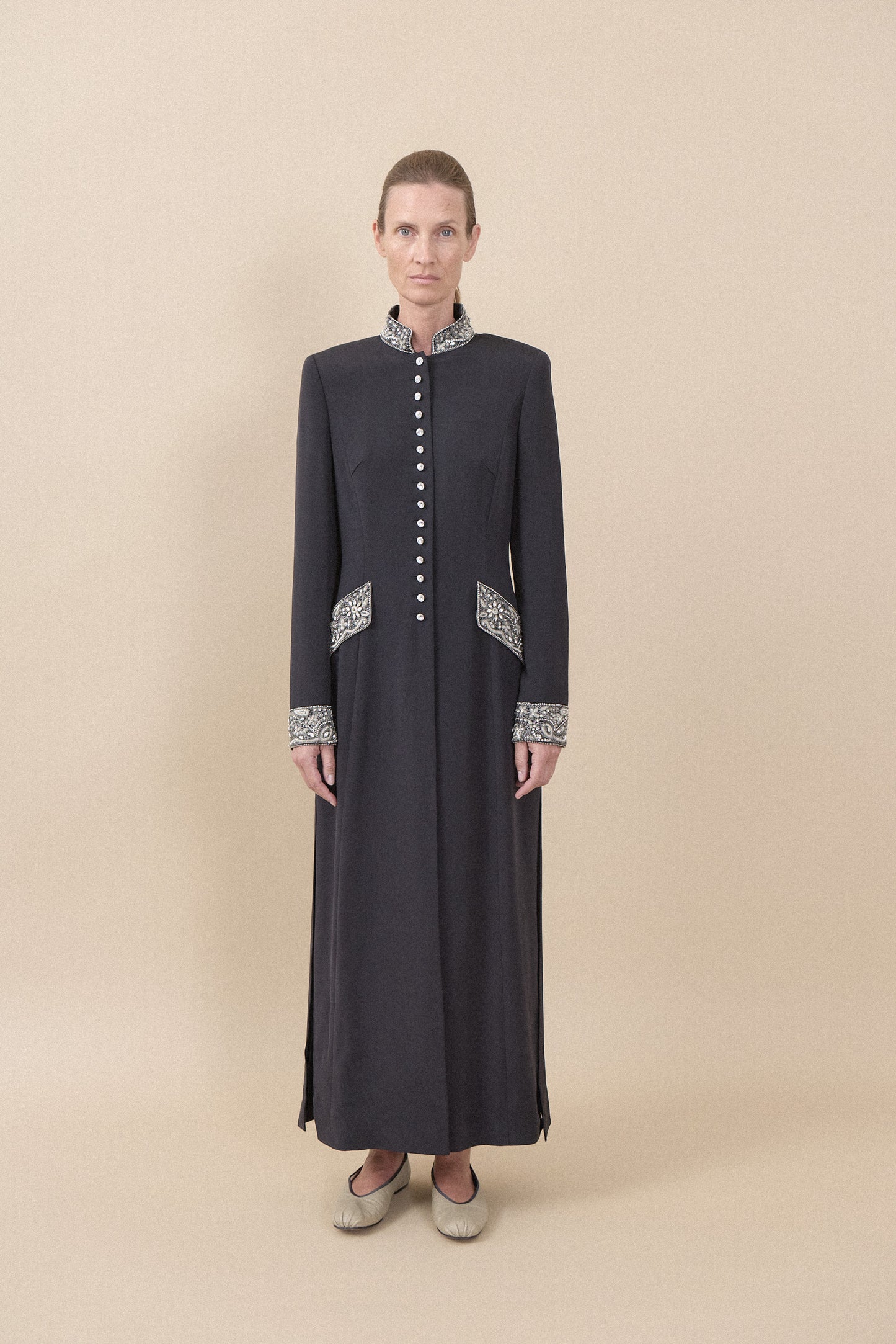 Vintage Escada Long Embroidered Coat - WILDE Copenhagen
