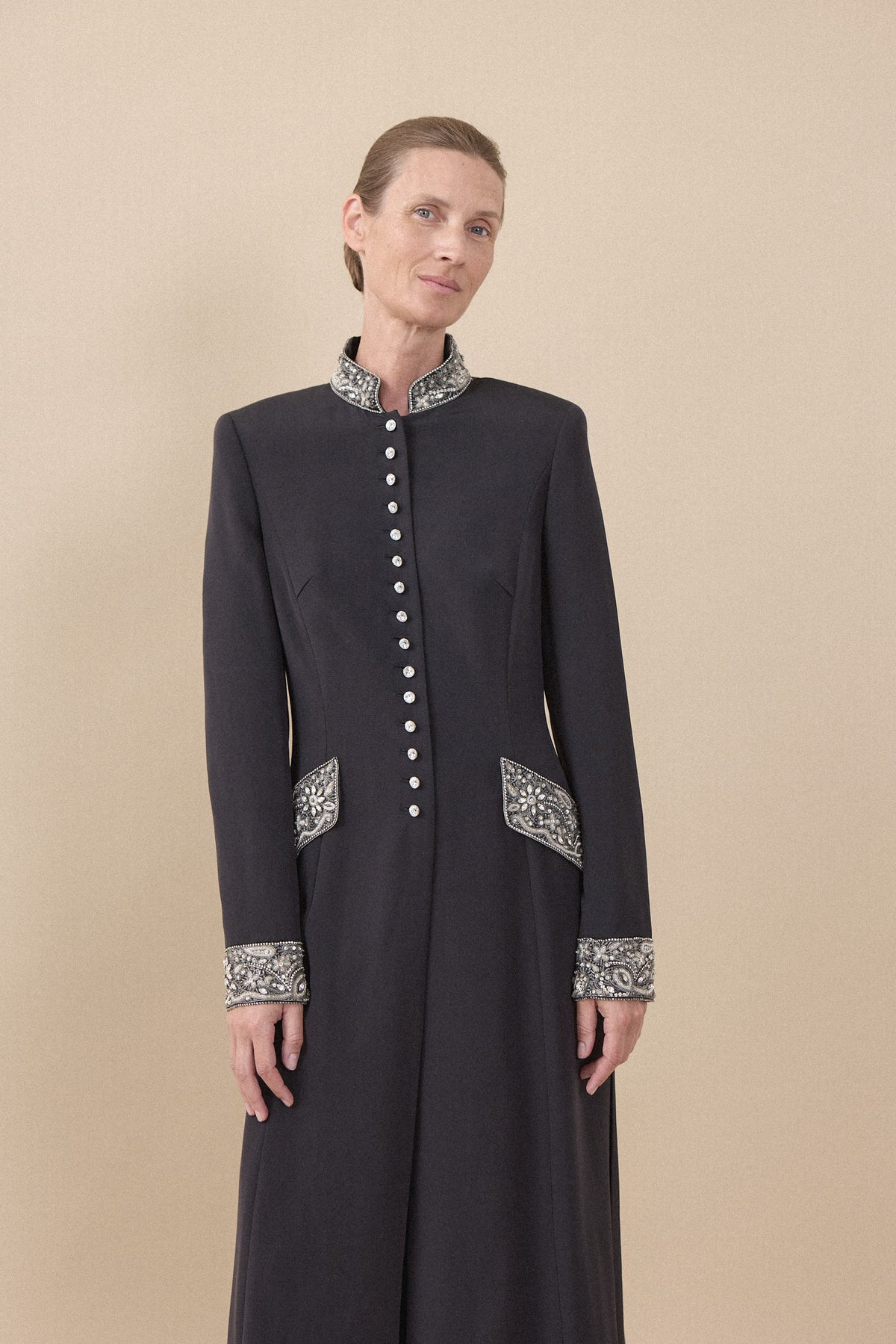 Vintage Escada Long Embroidered Coat - WILDE Copenhagen