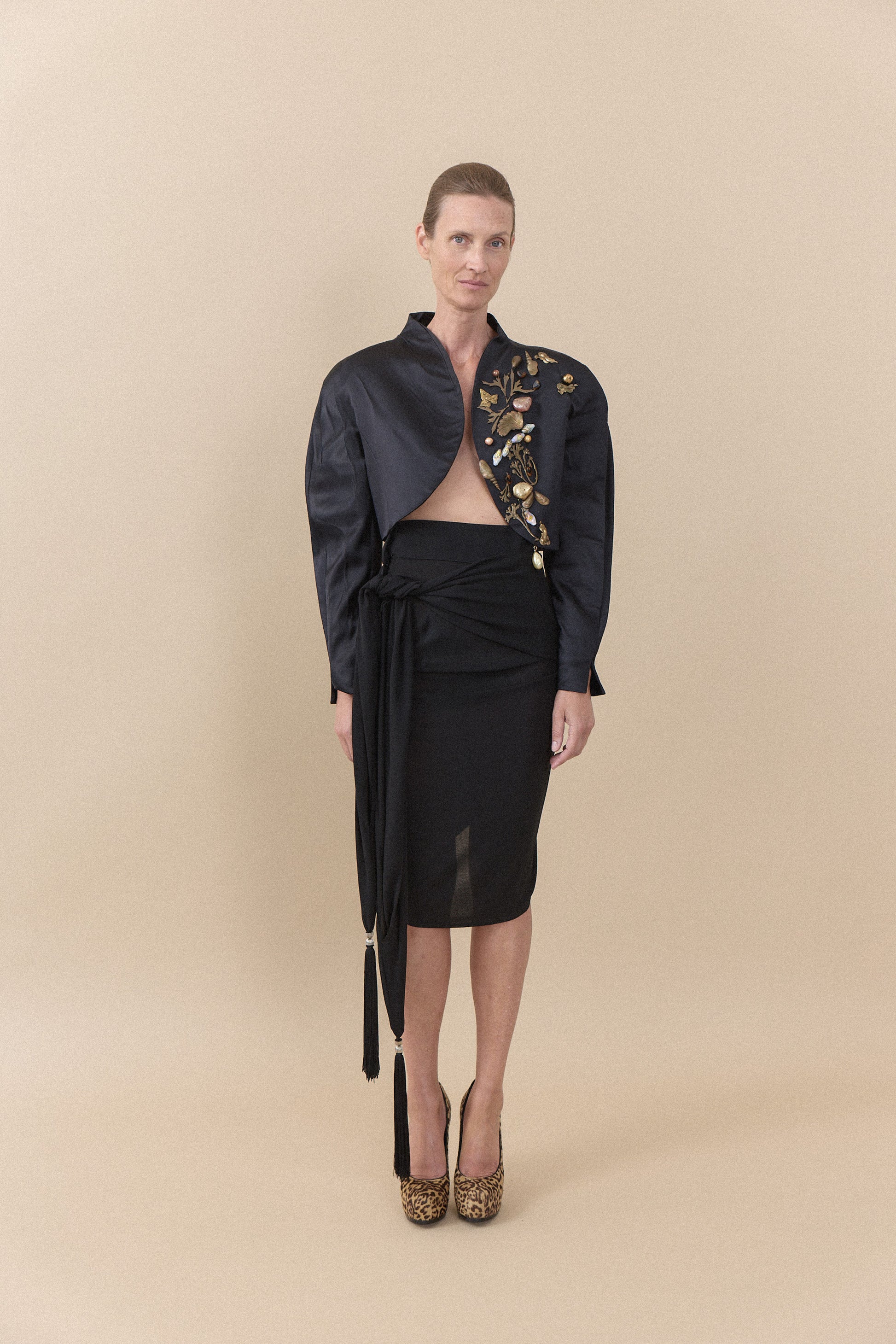 Vintage Gianni Versace Black Tassel Skirt - WILDE Copenhagen