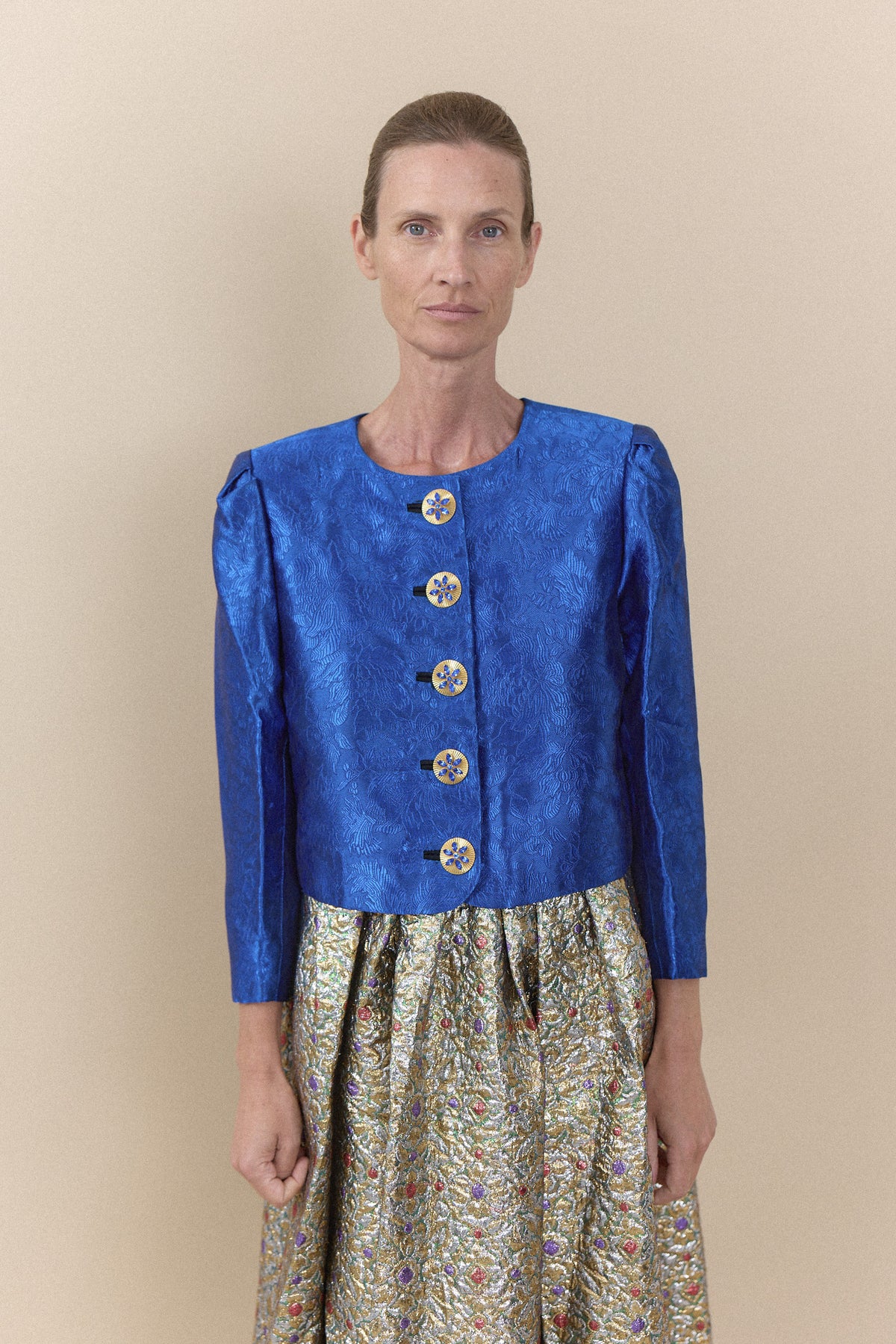 YSL Rive Gauche FW 1990 Runway Silk Jacquard Set | WILDE Copenhagen