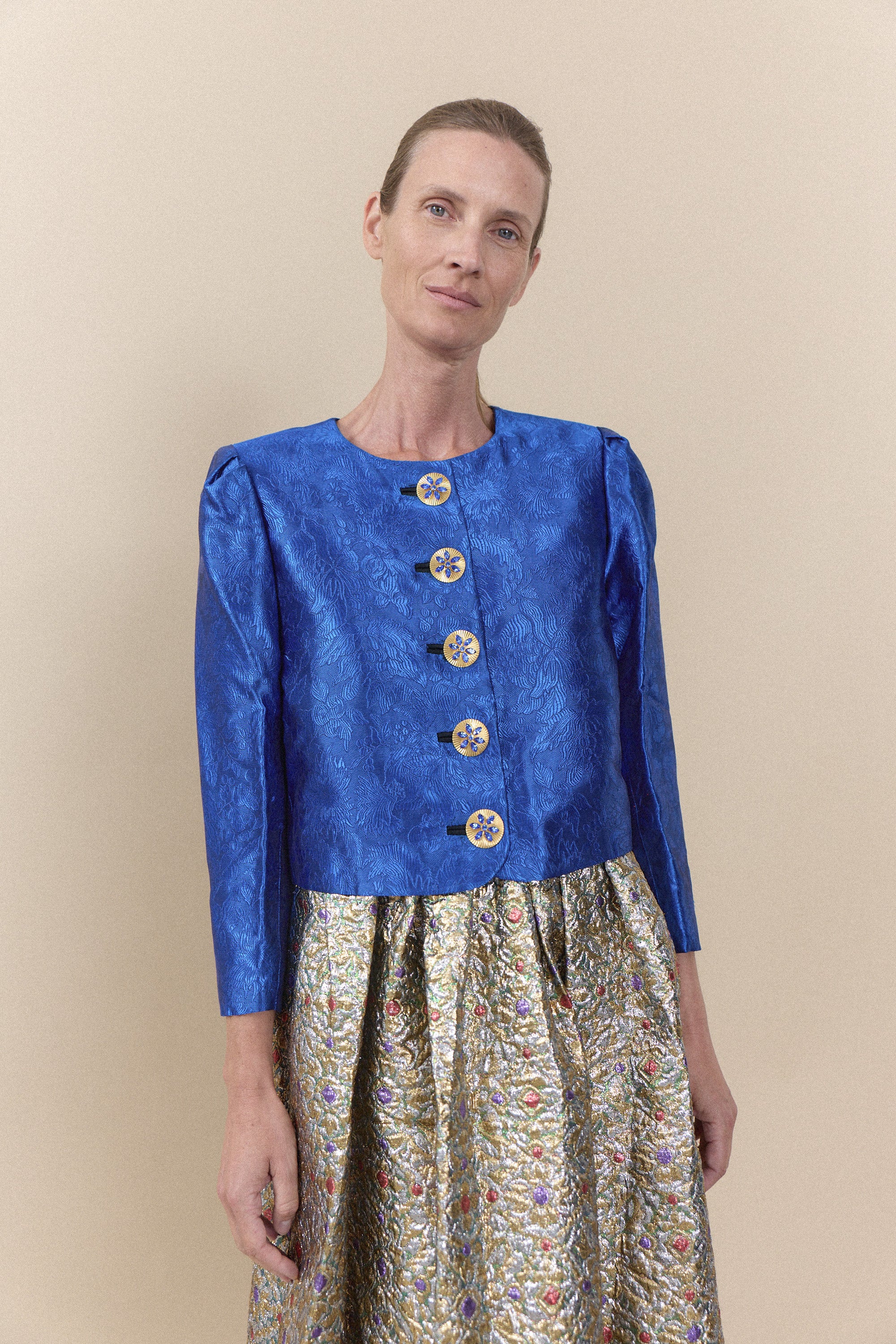 YSL Rive Gauche FW 1990 Runway Silk Jacquard Set | WILDE Copenhagen