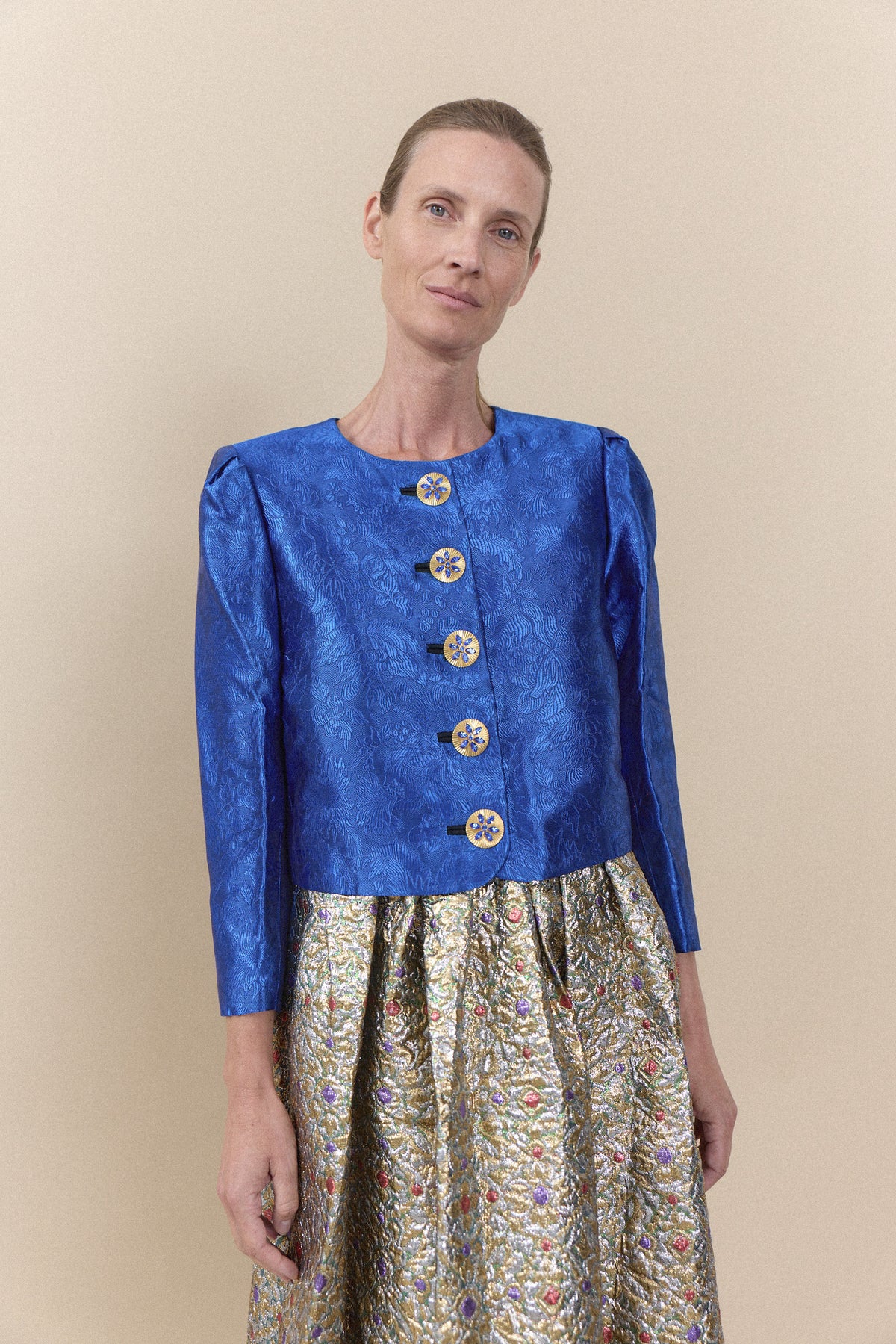 YSL Rive Gauche FW 1990 Runway Silk Jacquard Set | WILDE Copenhagen