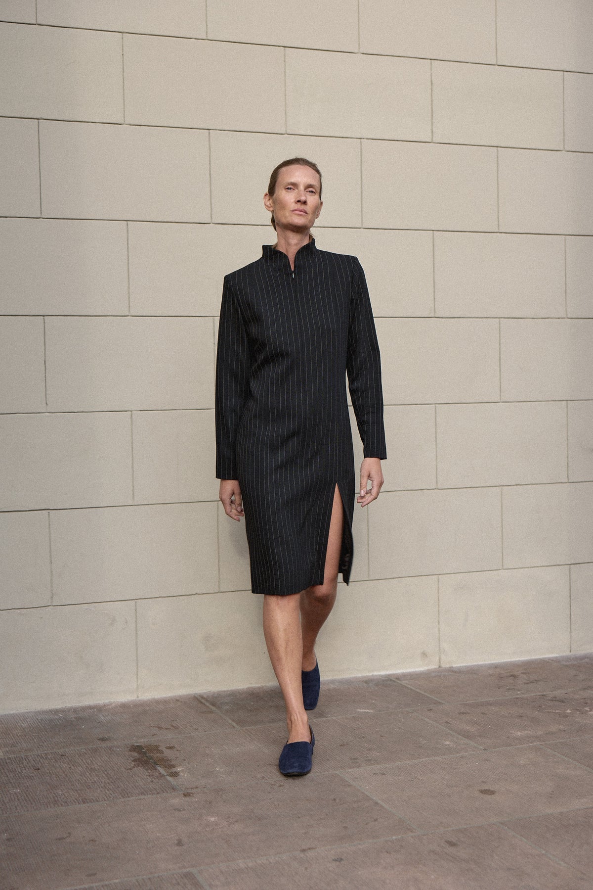 Vintage YSL Rive Gauche Pinstripe Dress | WILDE Copenhagen