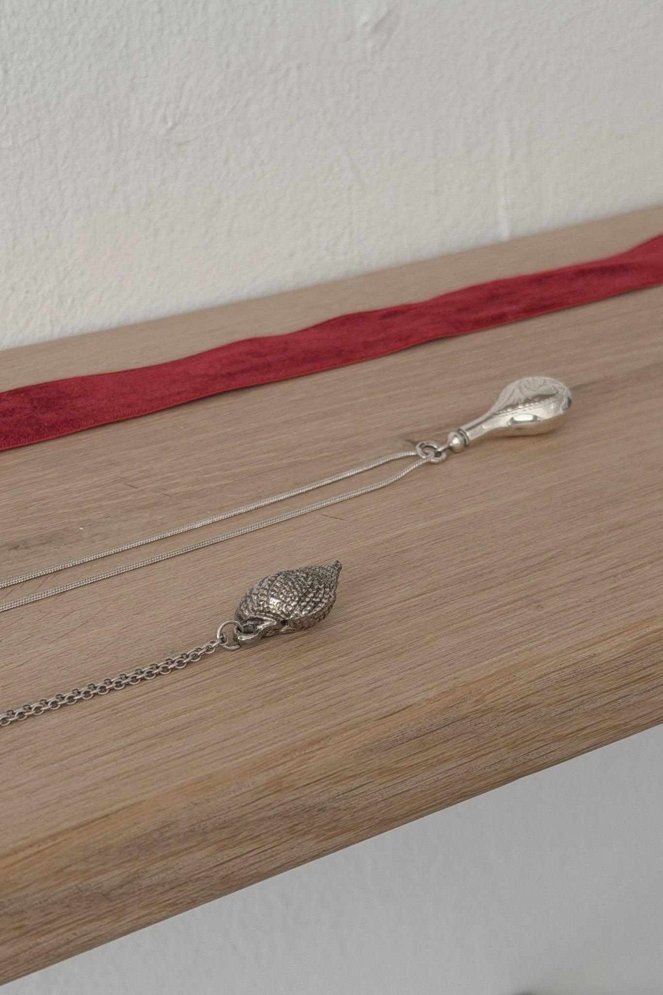 Vintage Silver Seashell Pendant Necklace, WILDE Copenhagen