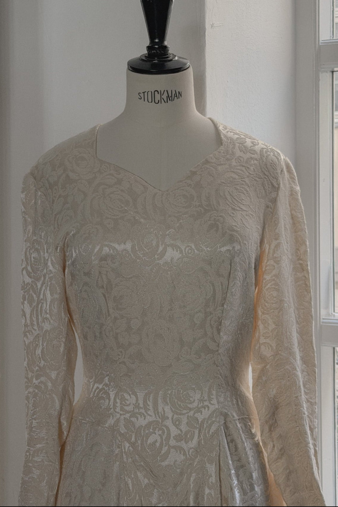 Antique 1940s Silk Wedding Dress, WILDE Copenhagen