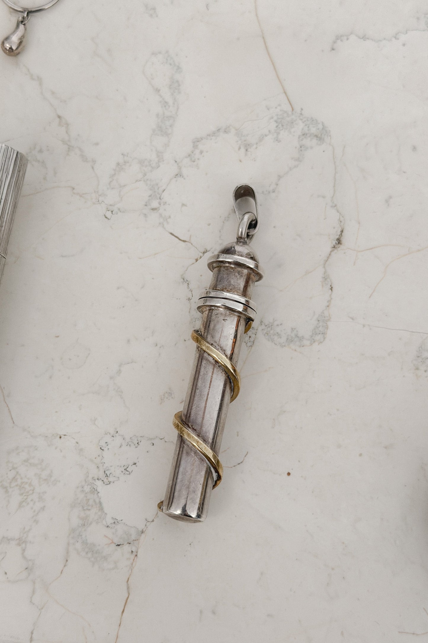 Vintage Silver Perfume Bottle Pendant, WILDE Copenhagen