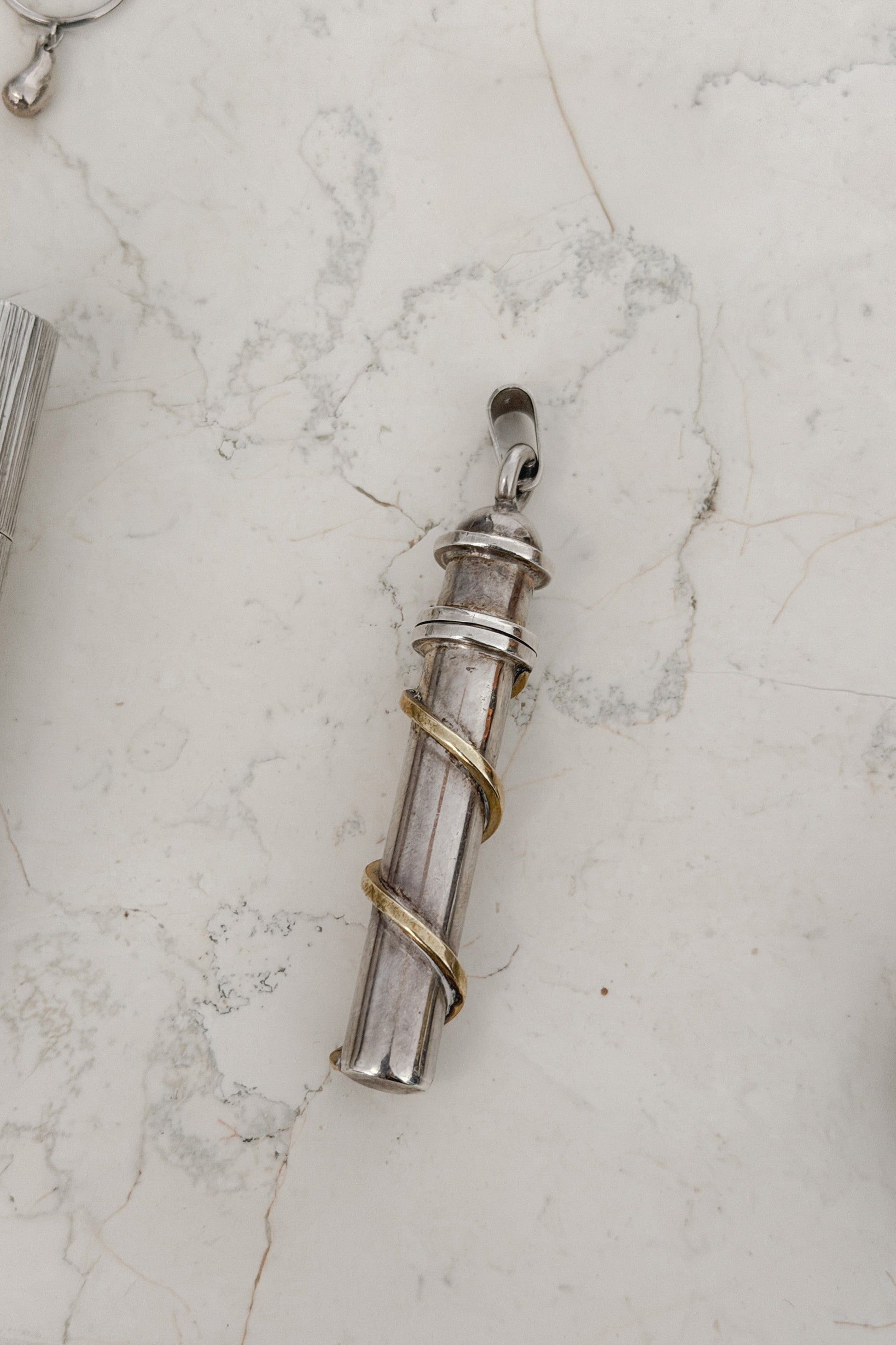 Vintage Silver Perfume Bottle Pendant, WILDE Copenhagen