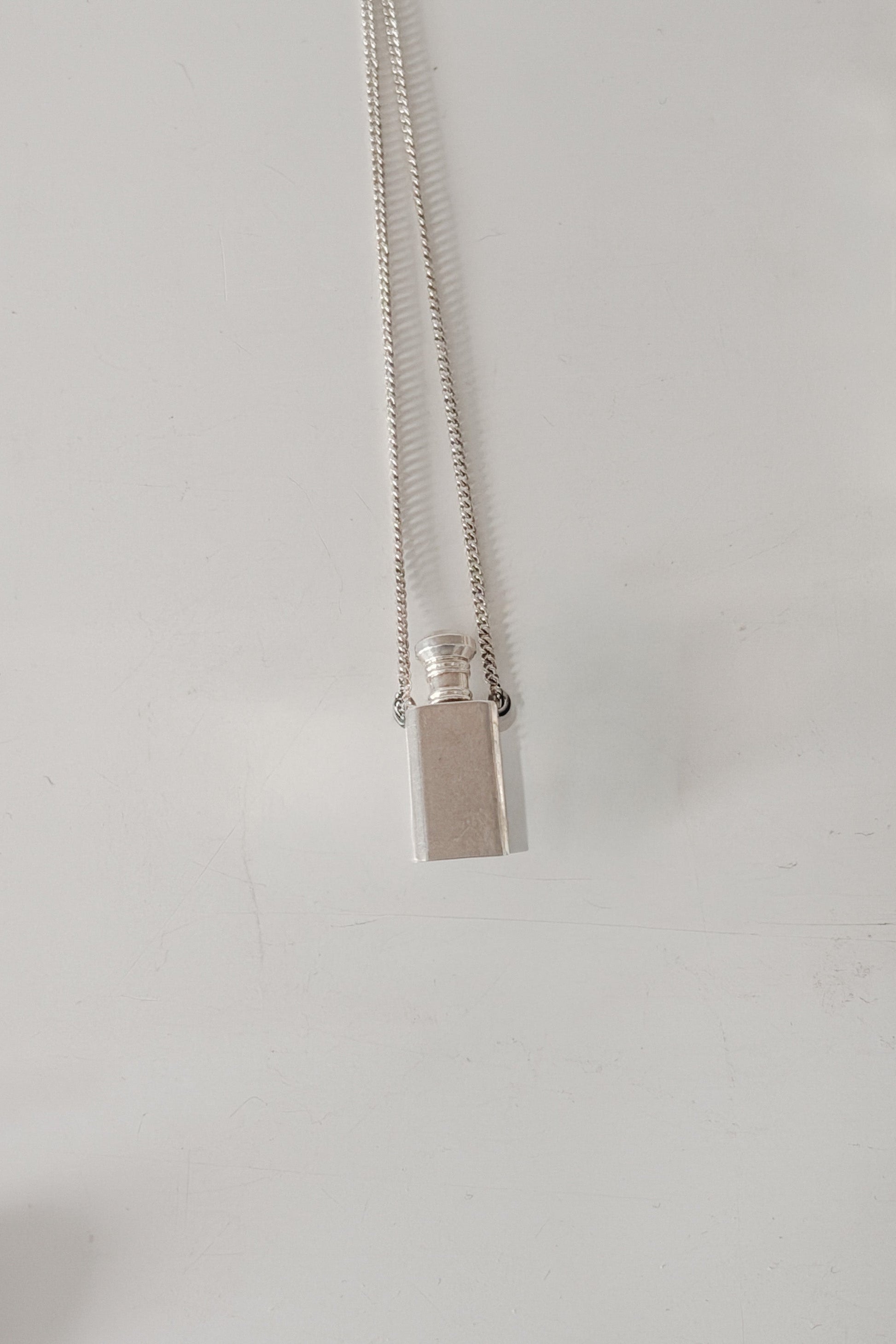 Vintage Silver Perfume Bottle Pendant Necklace, WILDE Copenhagen