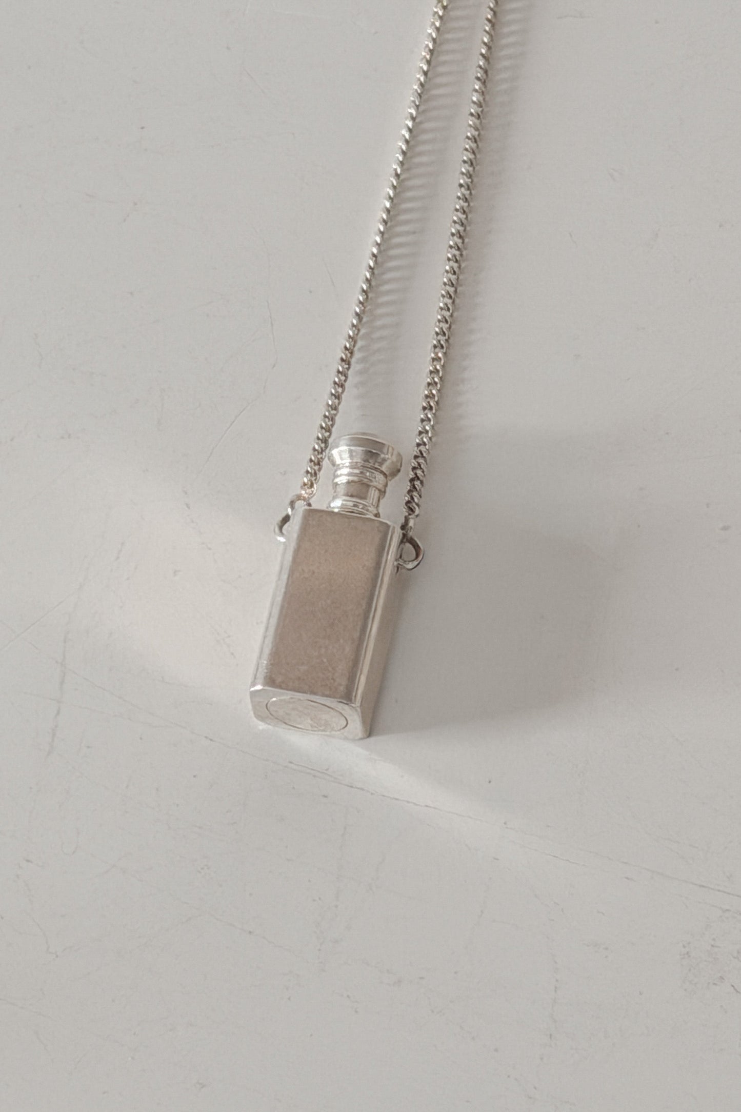 Vintage Silver Perfume Bottle Pendant Necklace, WILDE Copenhagen
