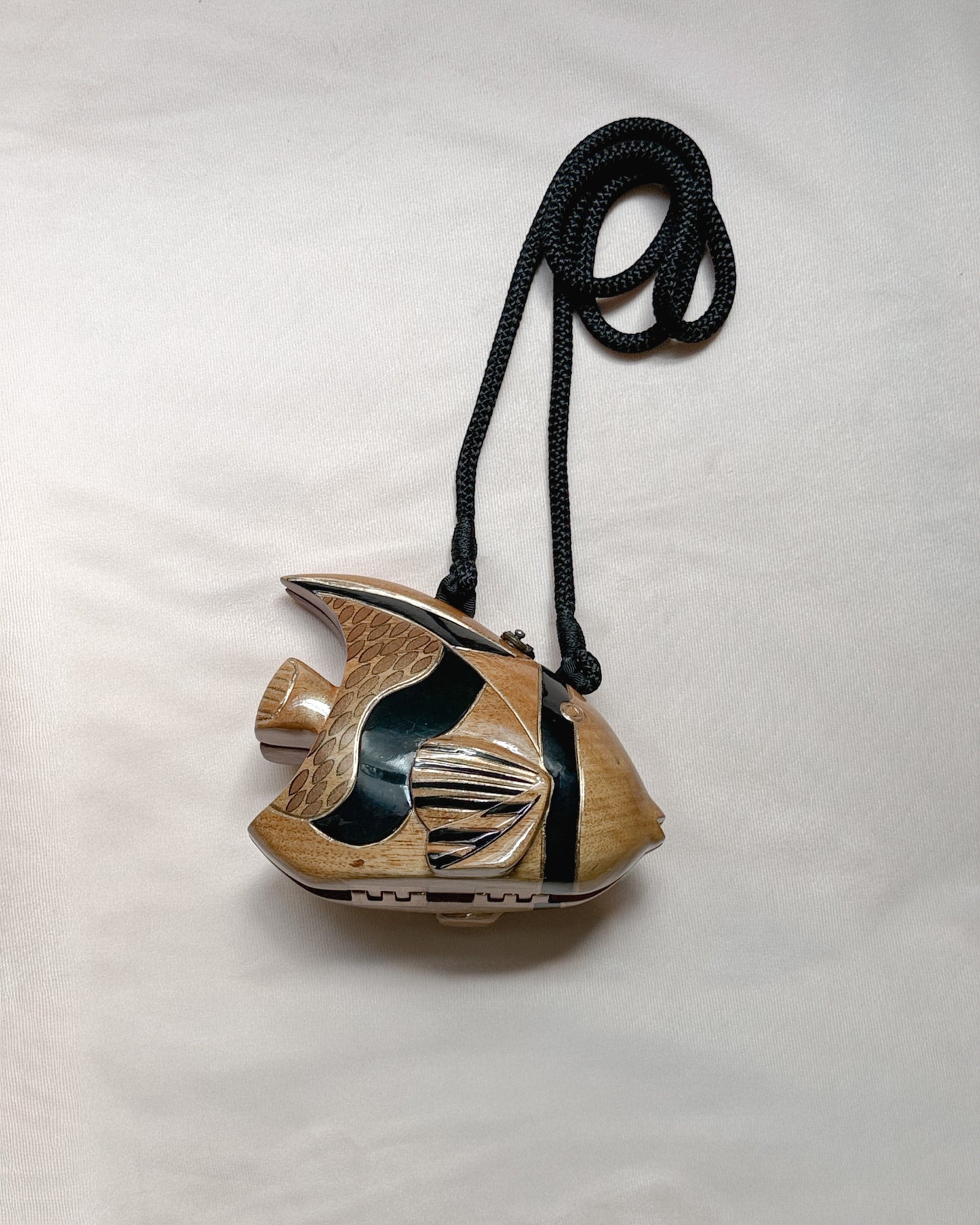 Timmy Woods Fish Sculptural Wooden Bag, WILDE Copenhagen