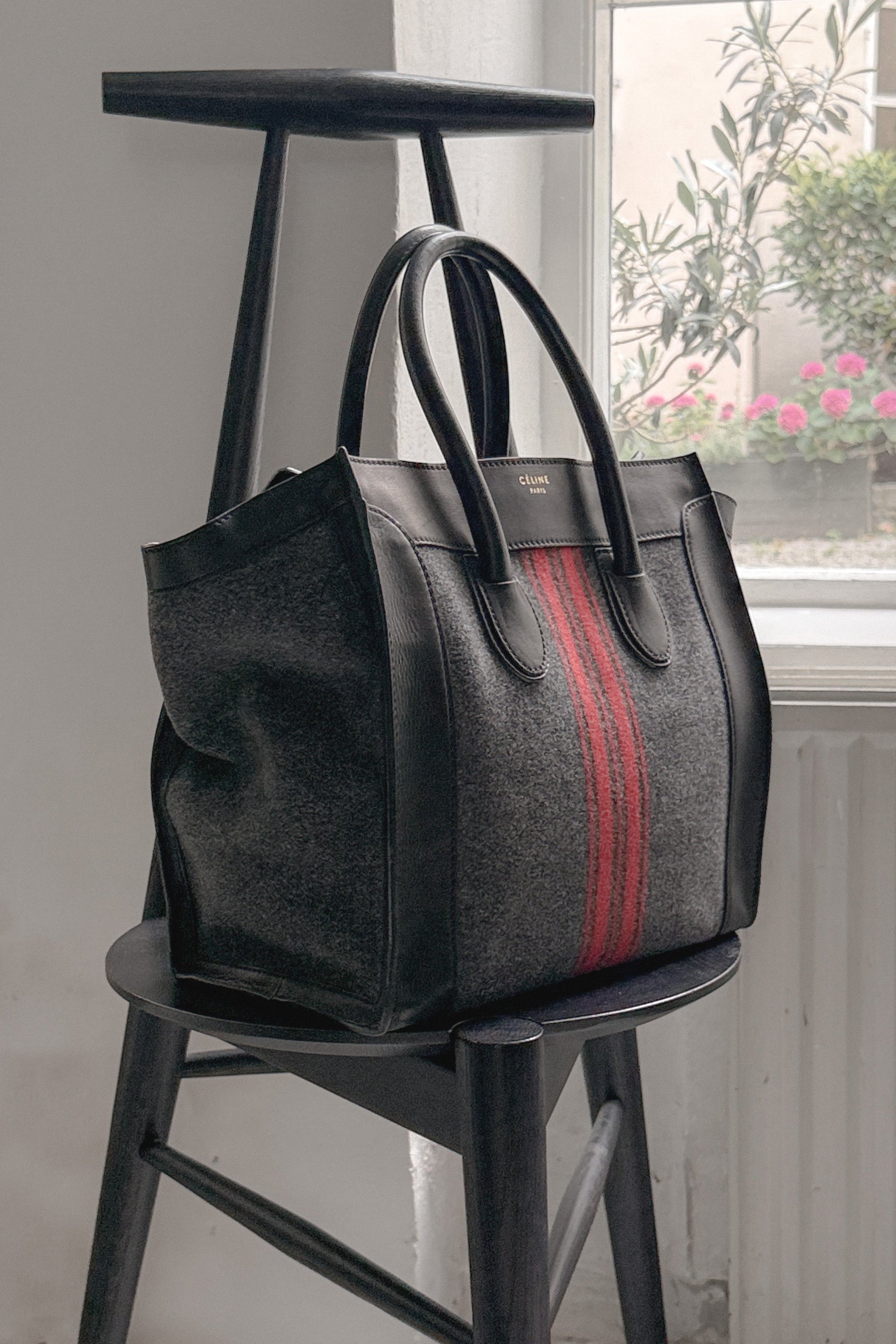 Celine Luggage Mini Tote – Wool & Leather Handbag. WILDE Copenhagen