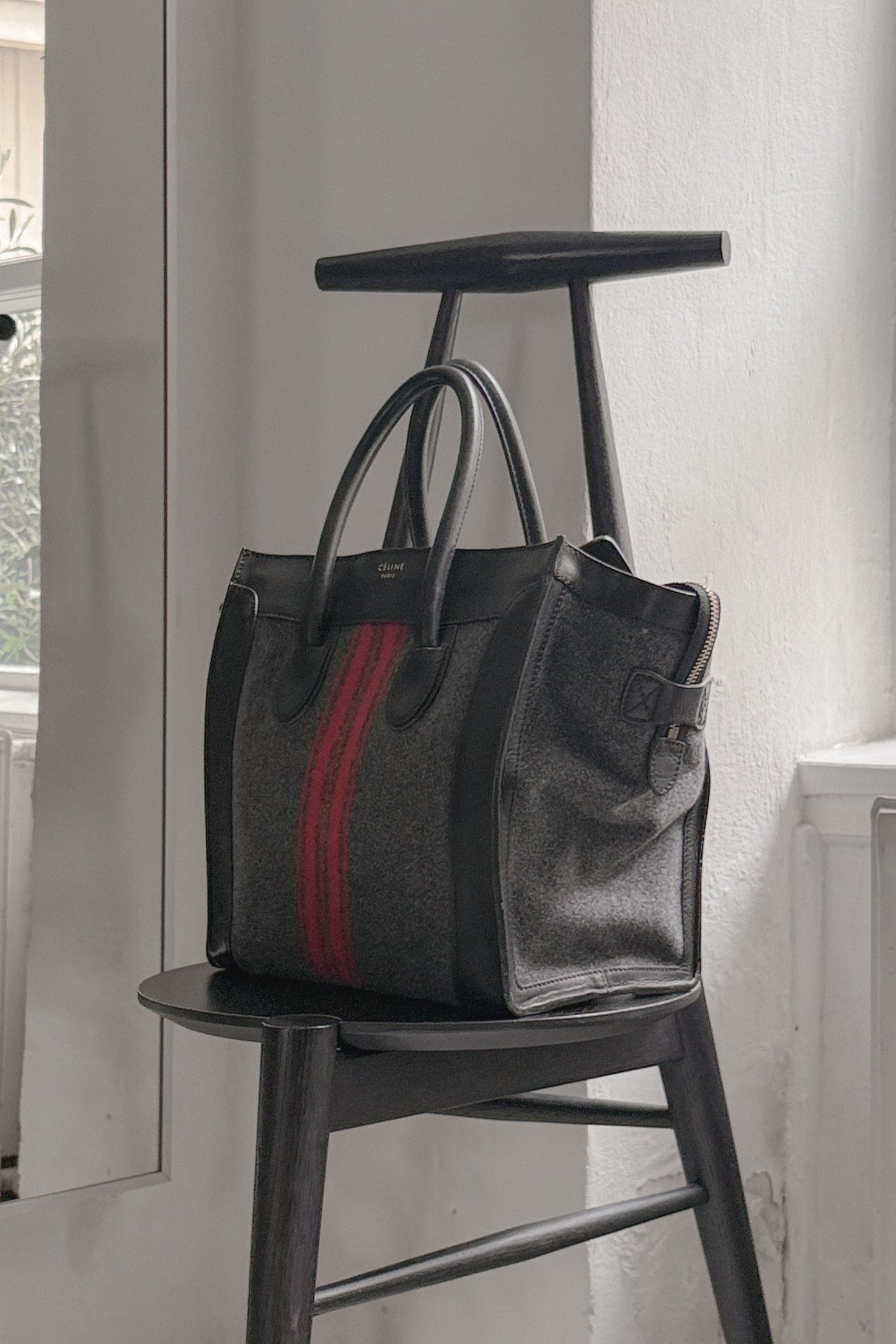 Celine Luggage Mini Tote – Wool & Leather Handbag. WILDE Copenhagen