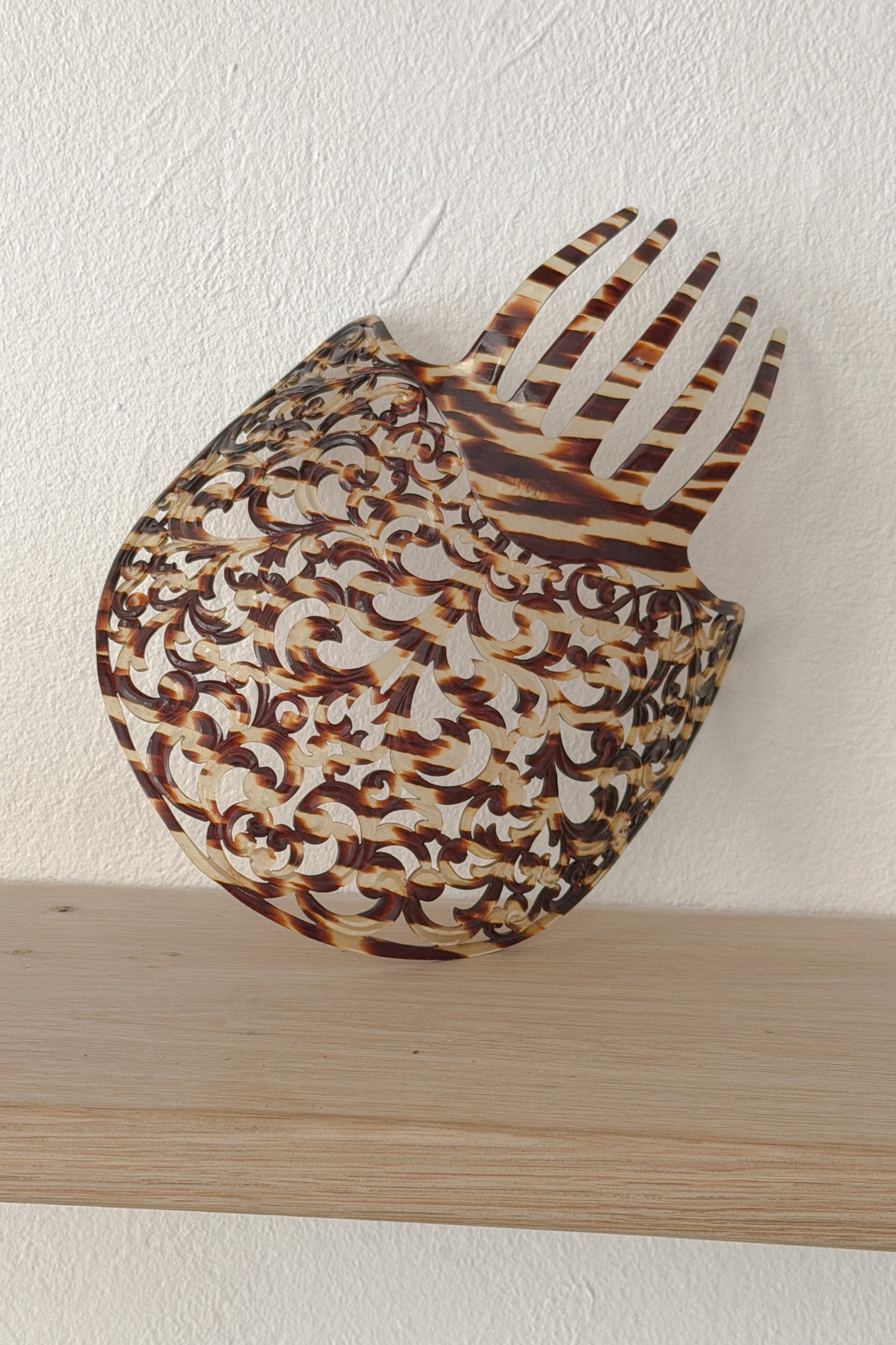 Large Vintage Tortoiseshell Floral Hair Claw, WILDE Copenhagen