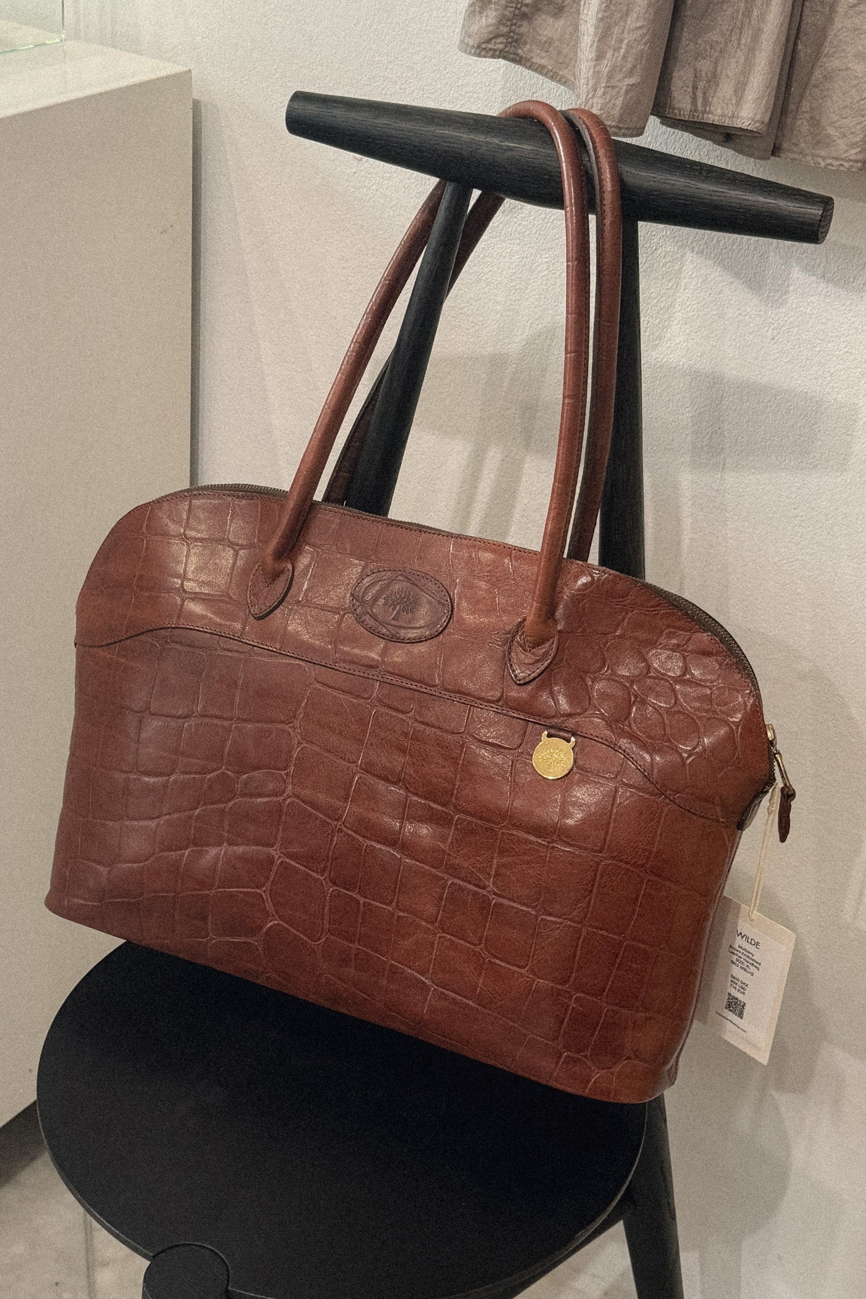 Mulberry Large Croc-Effect Leather Handbag