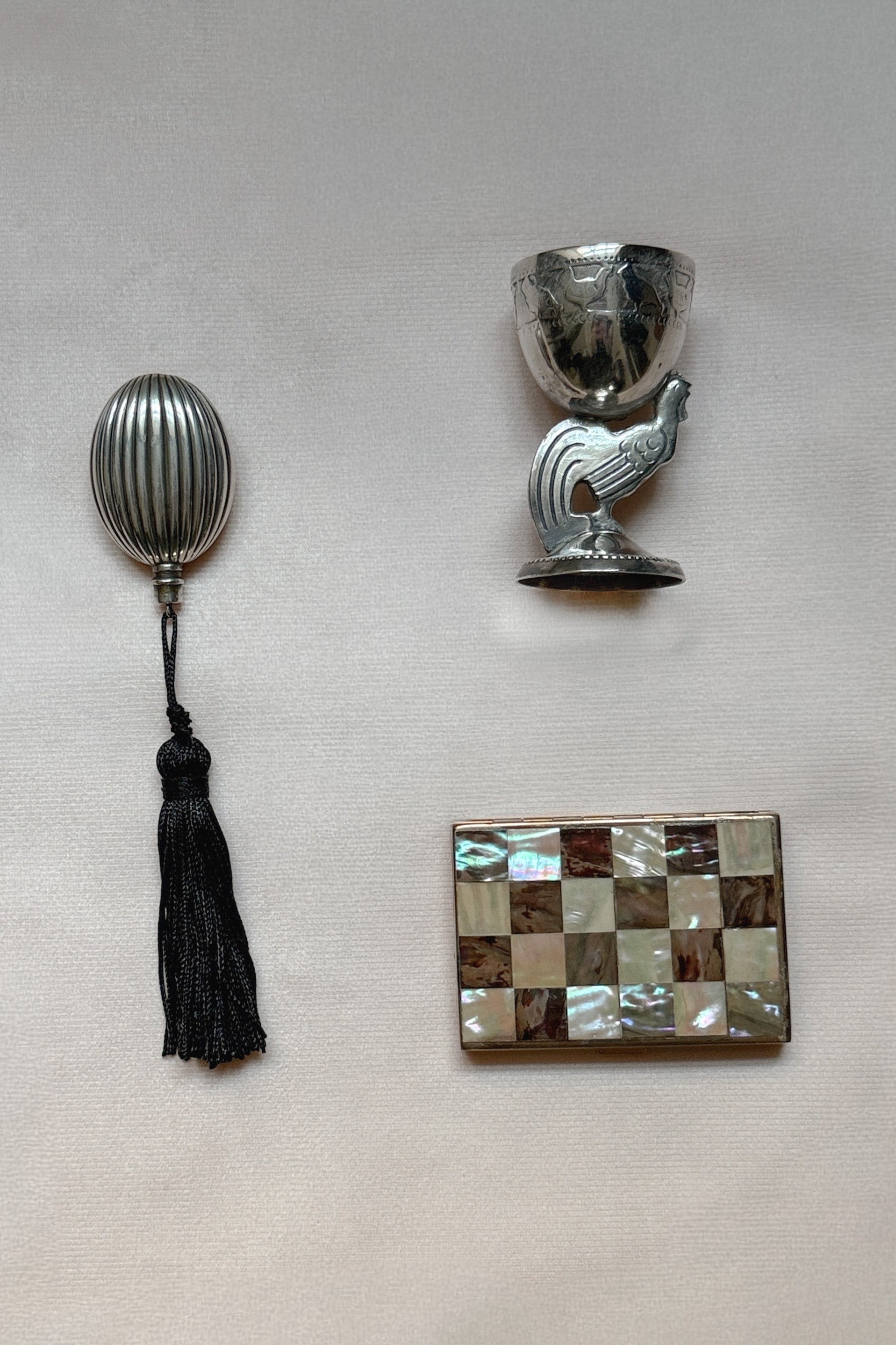 Vintage Silver Cockerel Egg Cup, WILDE Copenhagen
