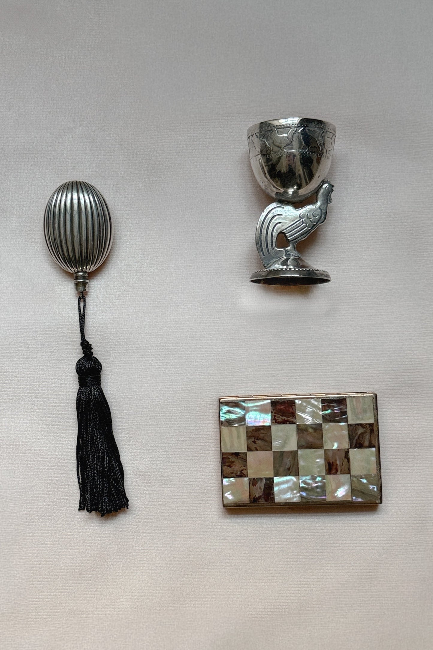 Vintage Silver Cockerel Egg Cup, WILDE Copenhagen