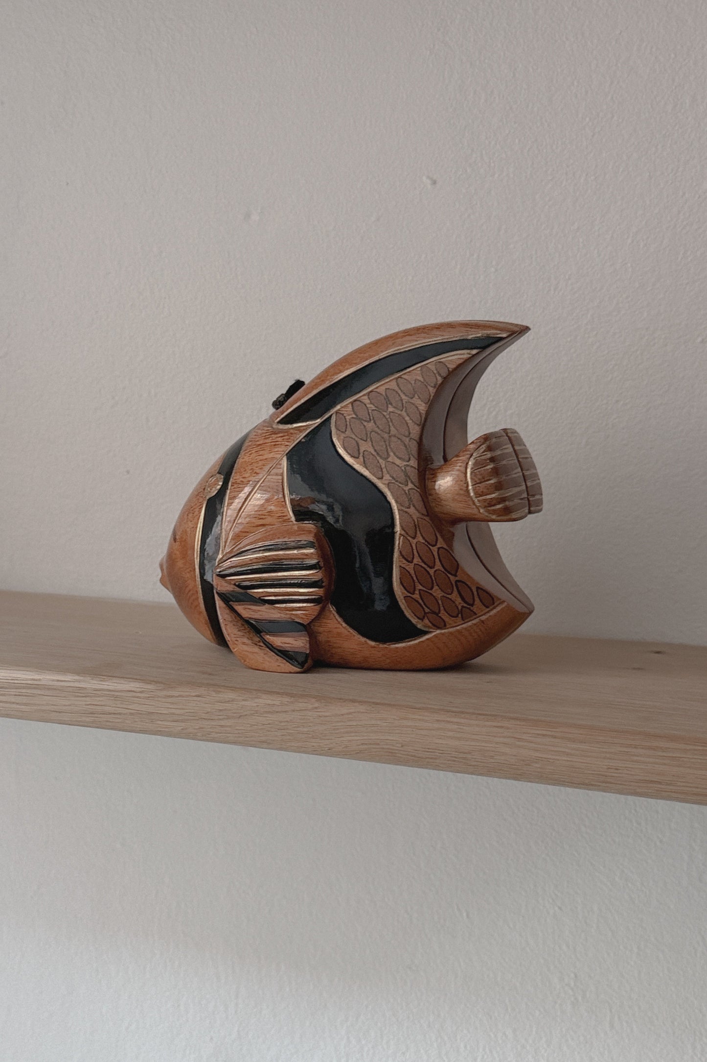 Timmy Woods Fish Sculptural Wooden Bag, WILDE Copenhagen