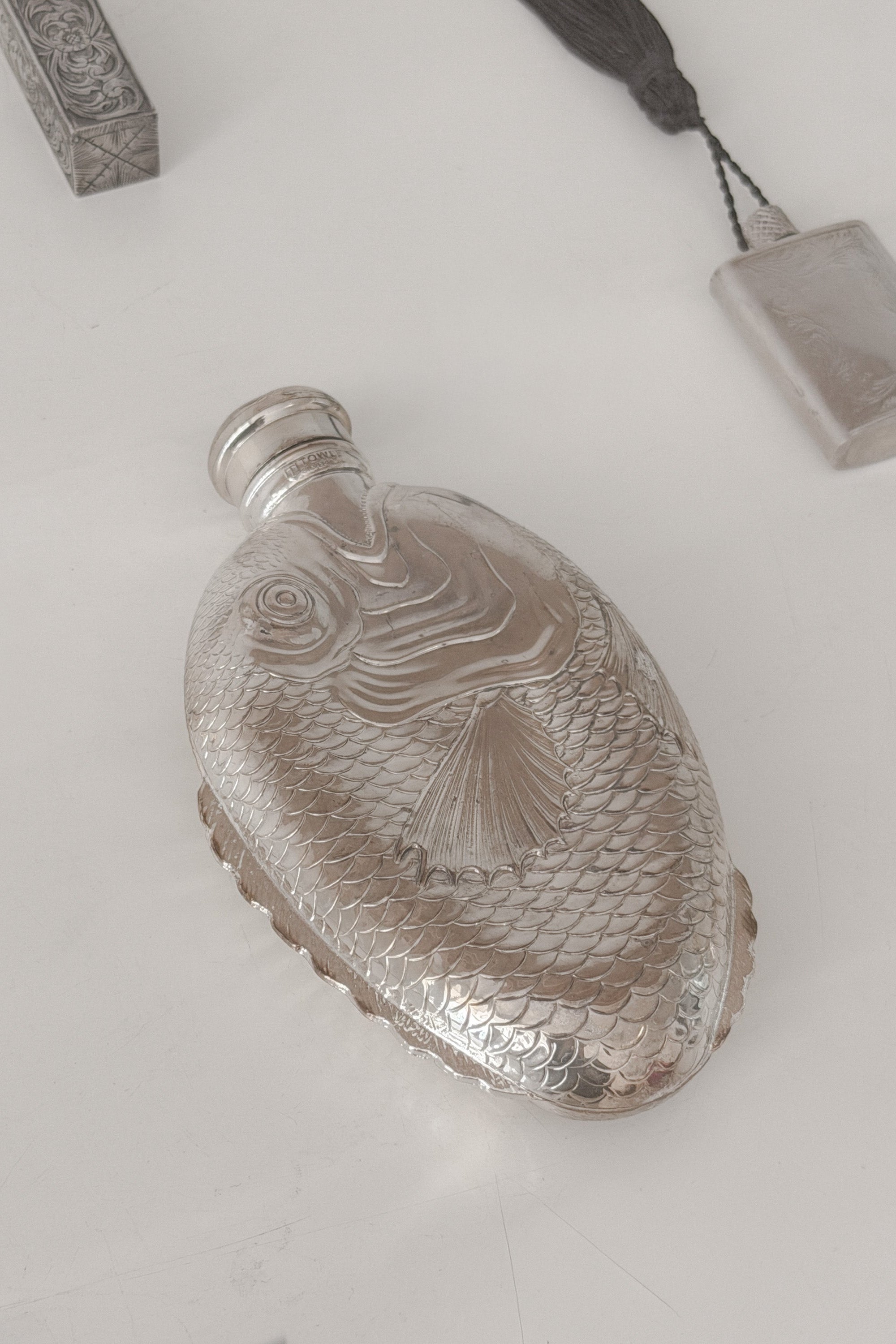 Vintage Silver Fish Flask, WILDE Copenhagen