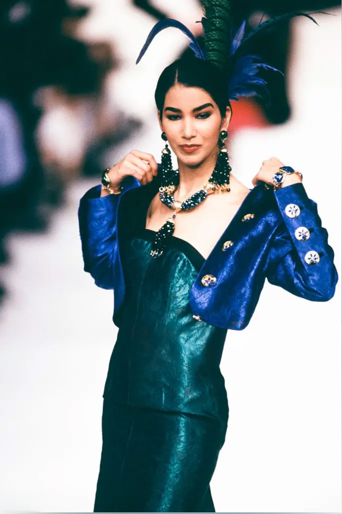 YSL Rive Gauche FW 1990 Runway Silk Jacquard Set | WILDE Copenhagen