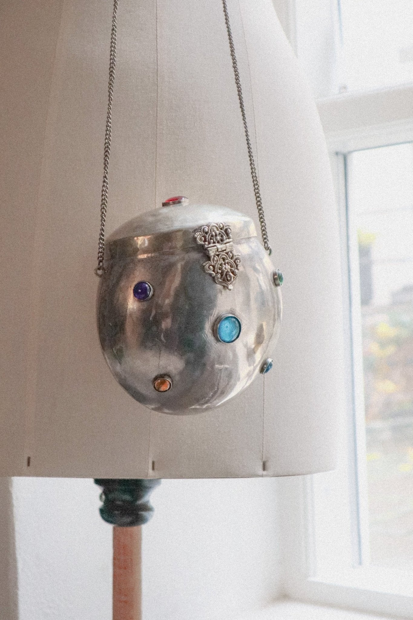 Antique Silver And Gem Hand Bag - WILDE