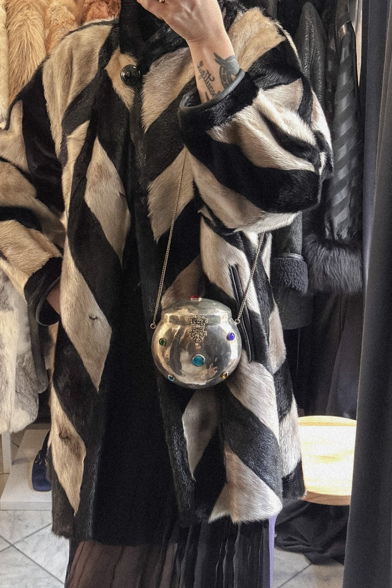 Antique Silver And Gem Hand Bag - WILDE