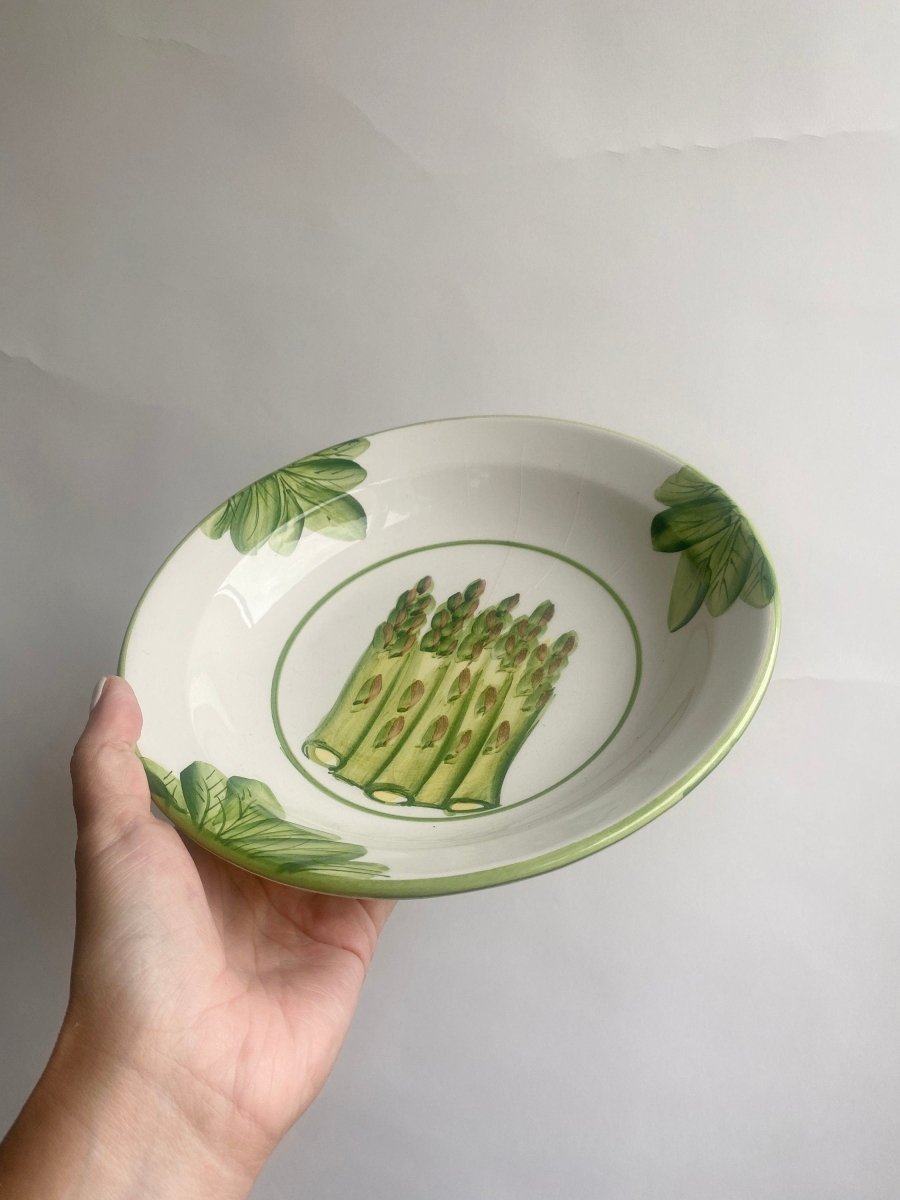 Asparagus hand-painted large bowls - WILDE