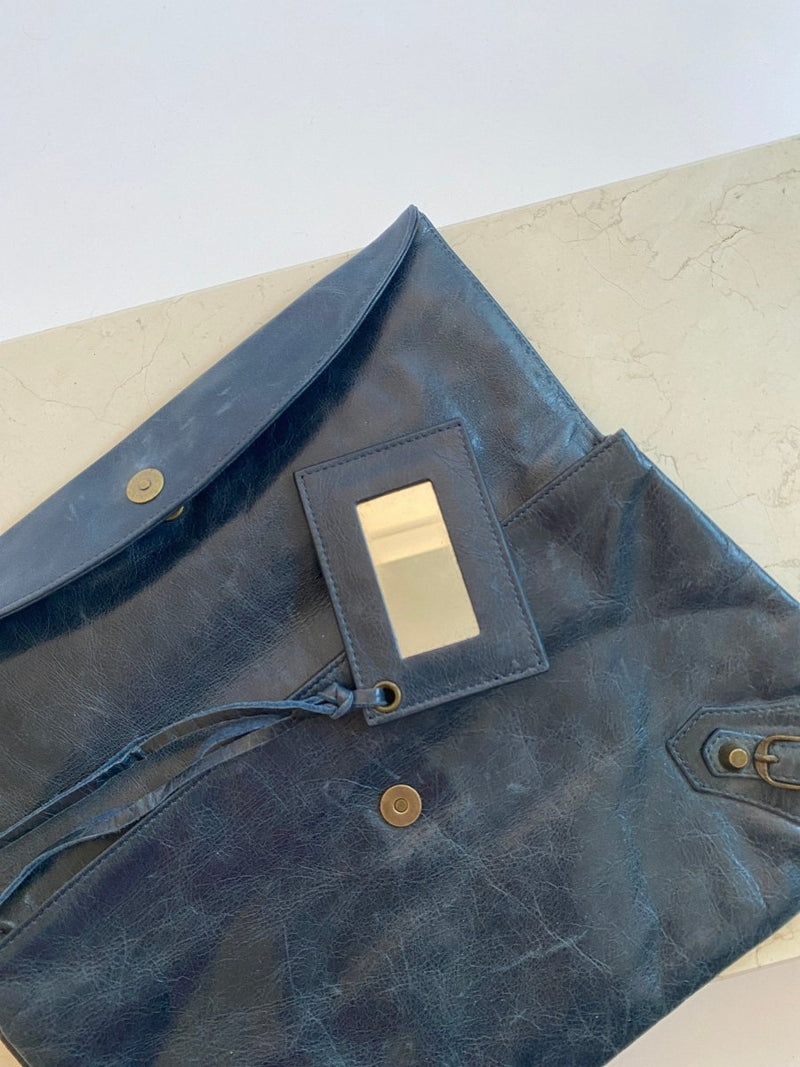 Balenciaga City envelop leather clutch - WILDE