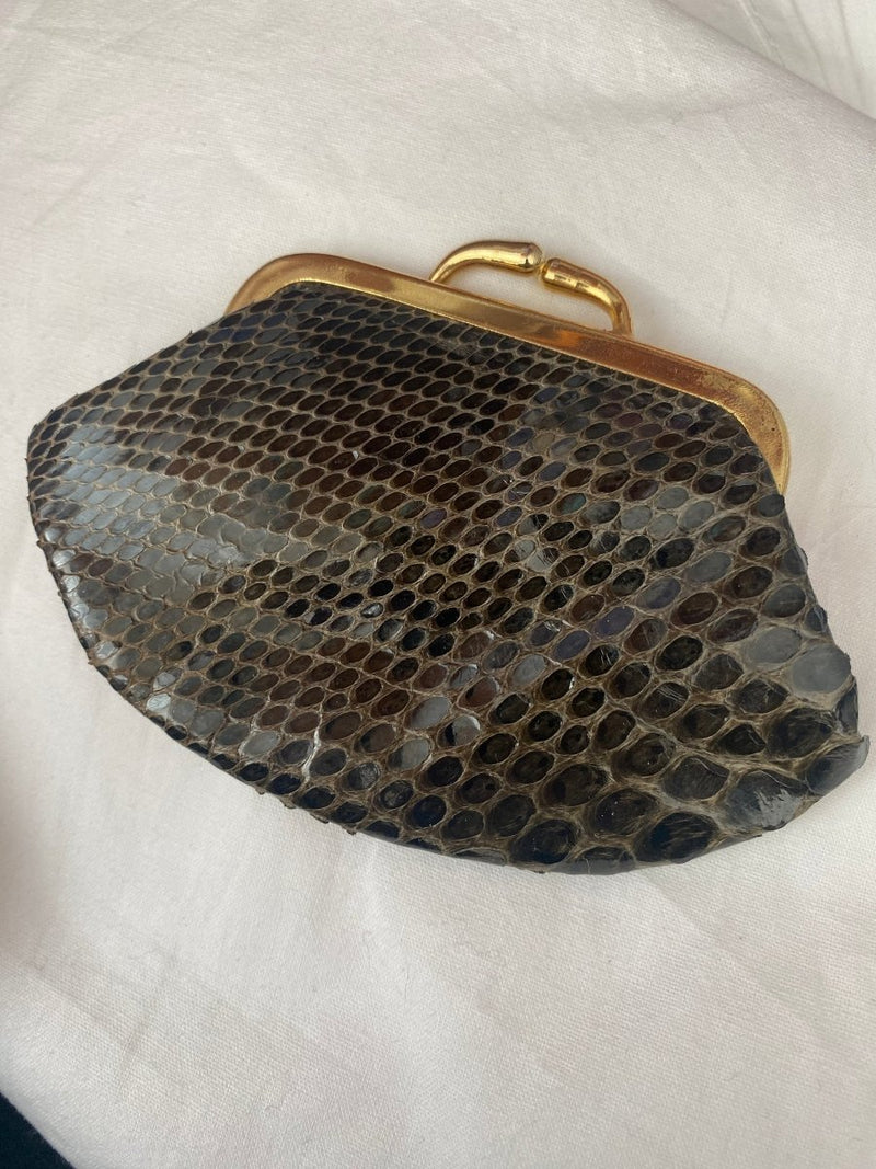Brown snakeskin handbag - WILDE