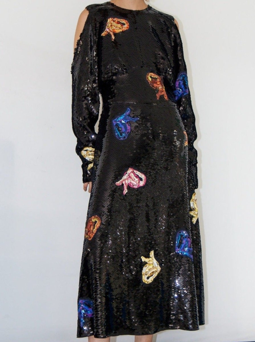 By Malene Birger black seashell sequin dress - WILDE