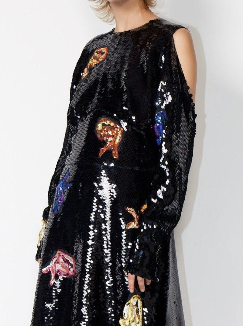 By Malene Birger black seashell sequin dress - WILDE